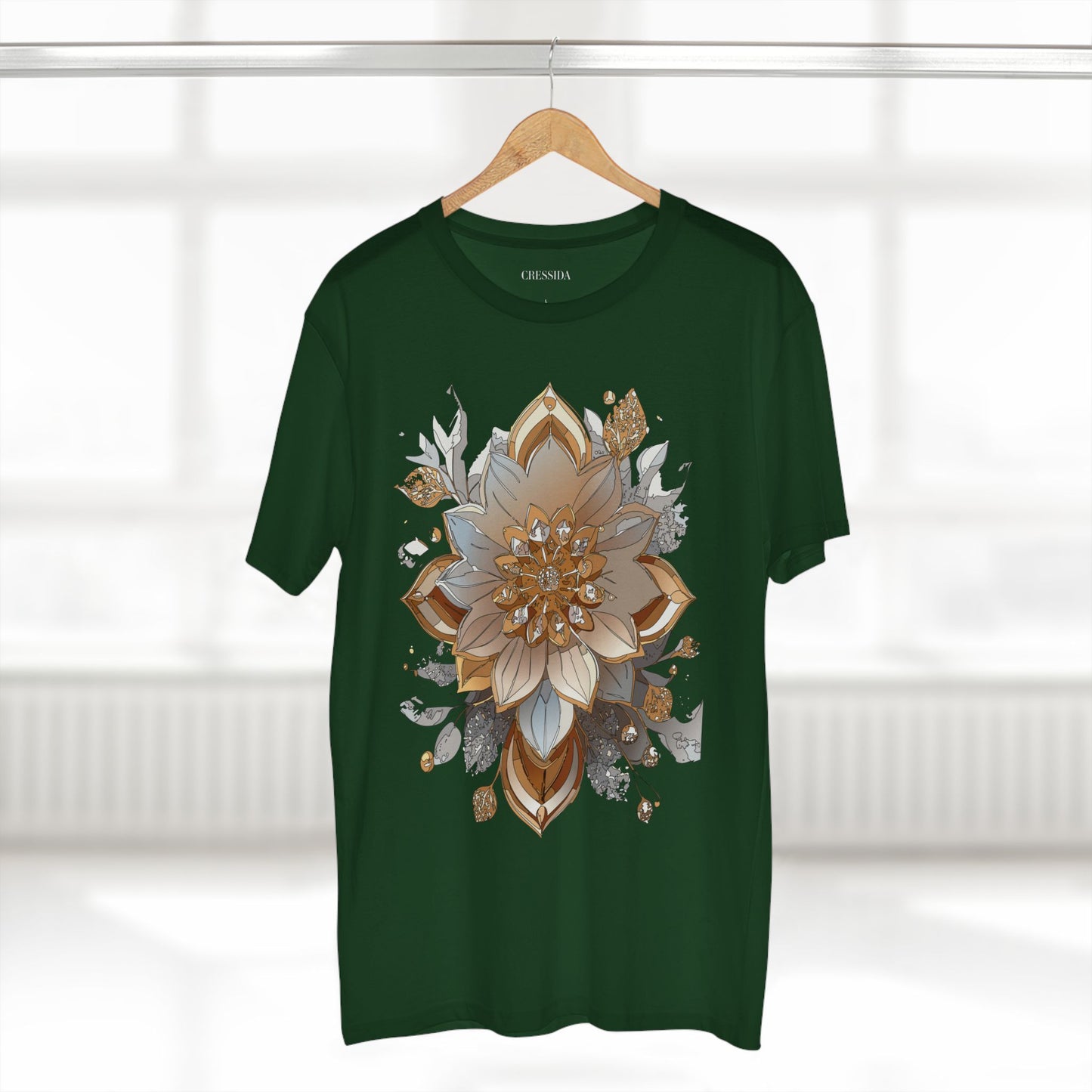 Floral Shirt, Shirt with Flower, Tee Shirt with Antique Flower