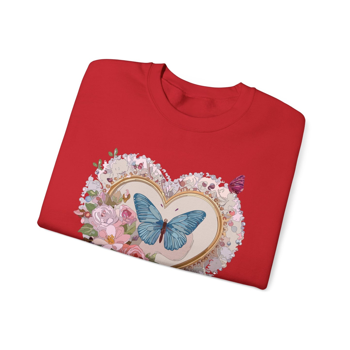 Floral Heart Sweatshirt, Floral Love Sweatshirt, Valentine's Day Sweatshirt, Heart Floral Sweatshirt