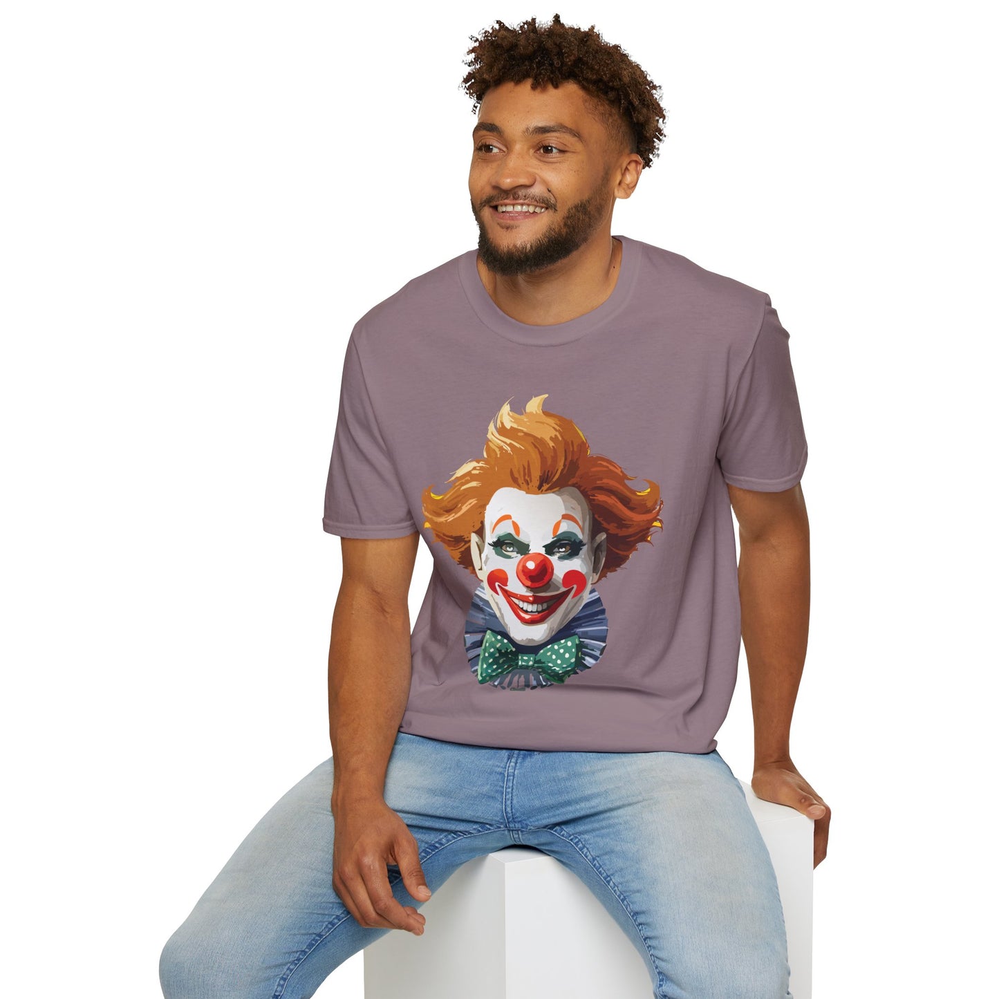 Clown Shirt, T Shirt with Clown, Funny Man Shirt, Tee Shirt with Funny Man, Circus Shirt, Shirt with Circus, Scary Man Shirt, Shirt with Scary Man
