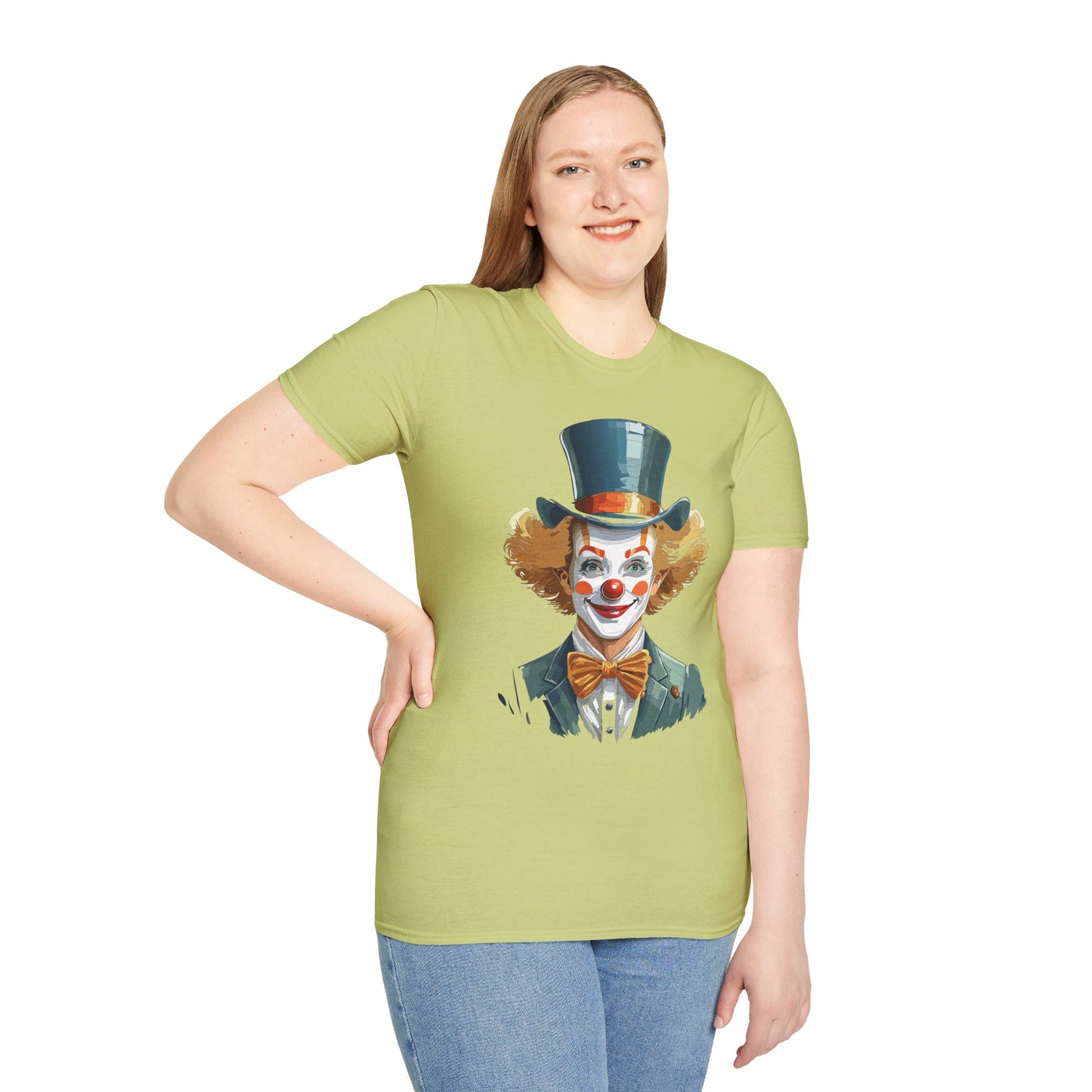 Clown Shirt, T Shirt with Clown, Funny Man Shirt, Tee Shirt with Funny Man, Circus Shirt, Shirt with Circus, Scary Man Shirt, Shirt with Scary Man