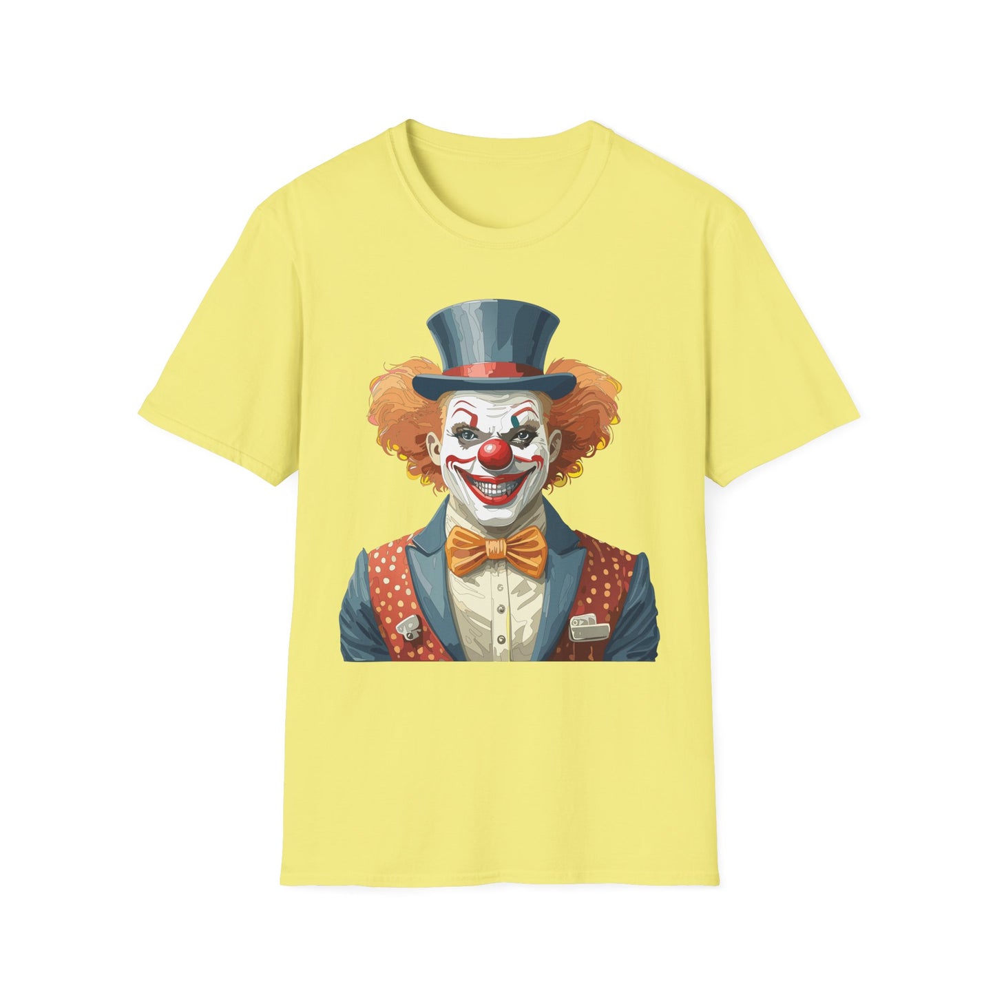 Clown Shirt, T Shirt with Clown, Funny Man Shirt, Tee Shirt with Funny Man, Circus Shirt, Shirt with Circus, Scary Man Shirt, Shirt with Scary Man
