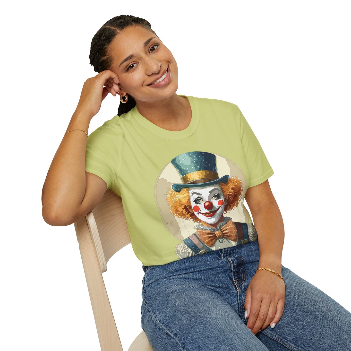 Clown Shirt, T Shirt with Clown, Funny Man Shirt, Tee Shirt with Funny Man, Circus Shirt, Shirt with Circus, Scary Man Shirt, Shirt with Scary Man
