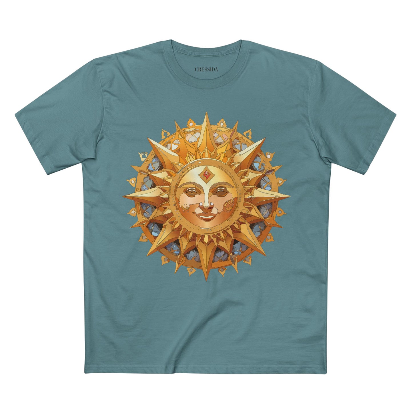 Sun Shirt, Shirt with Sun, Tee Shirt with Gold Sun