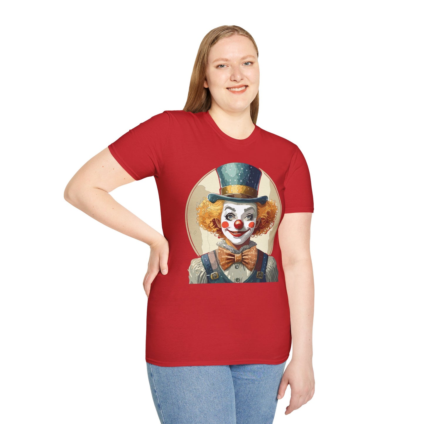 Clown Shirt, T Shirt with Clown, Funny Man Shirt, Tee Shirt with Funny Man, Circus Shirt, Shirt with Circus, Scary Man Shirt, Shirt with Scary Man
