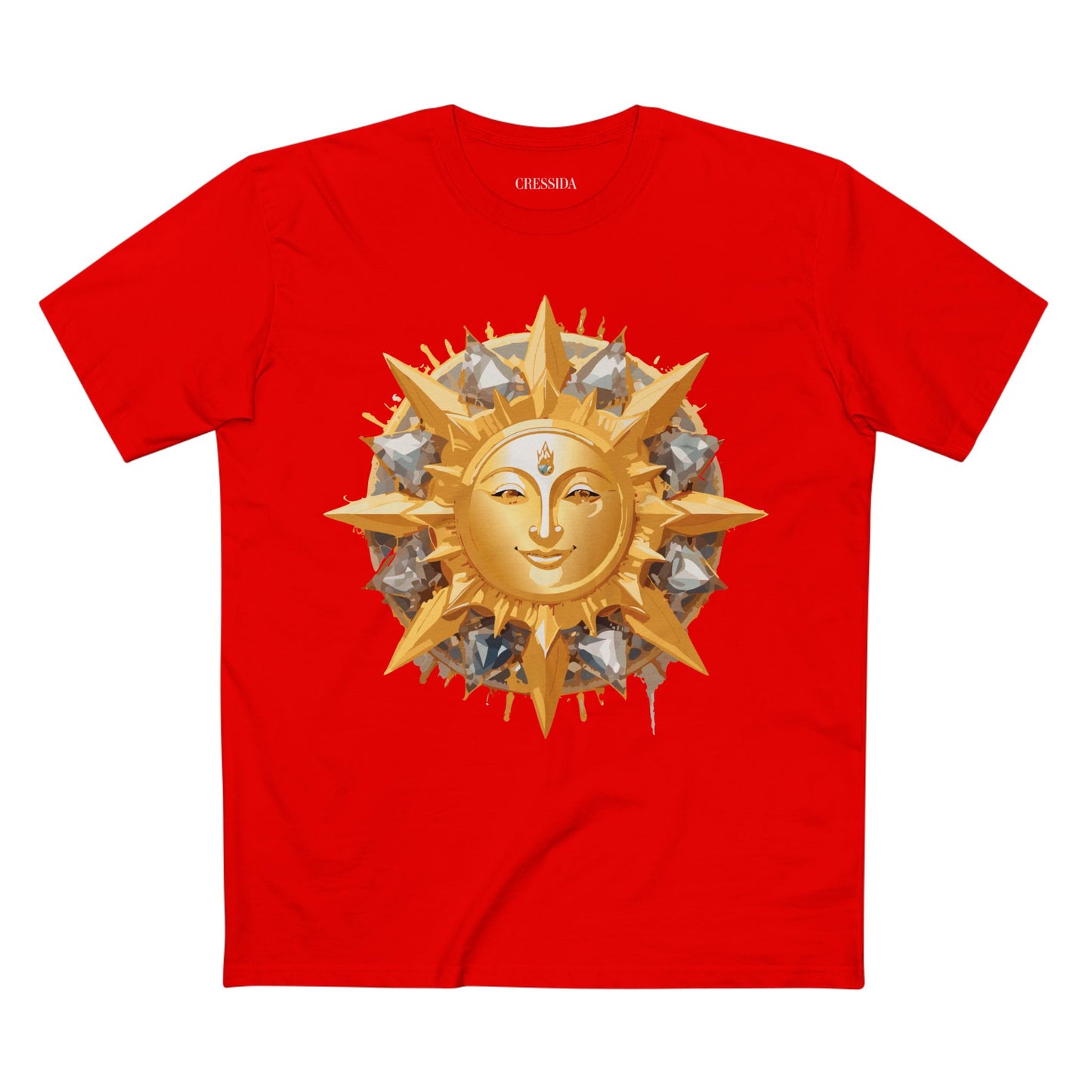 Sun Shirt, Shirt with Sun, Tee Shirt with Gold Sun