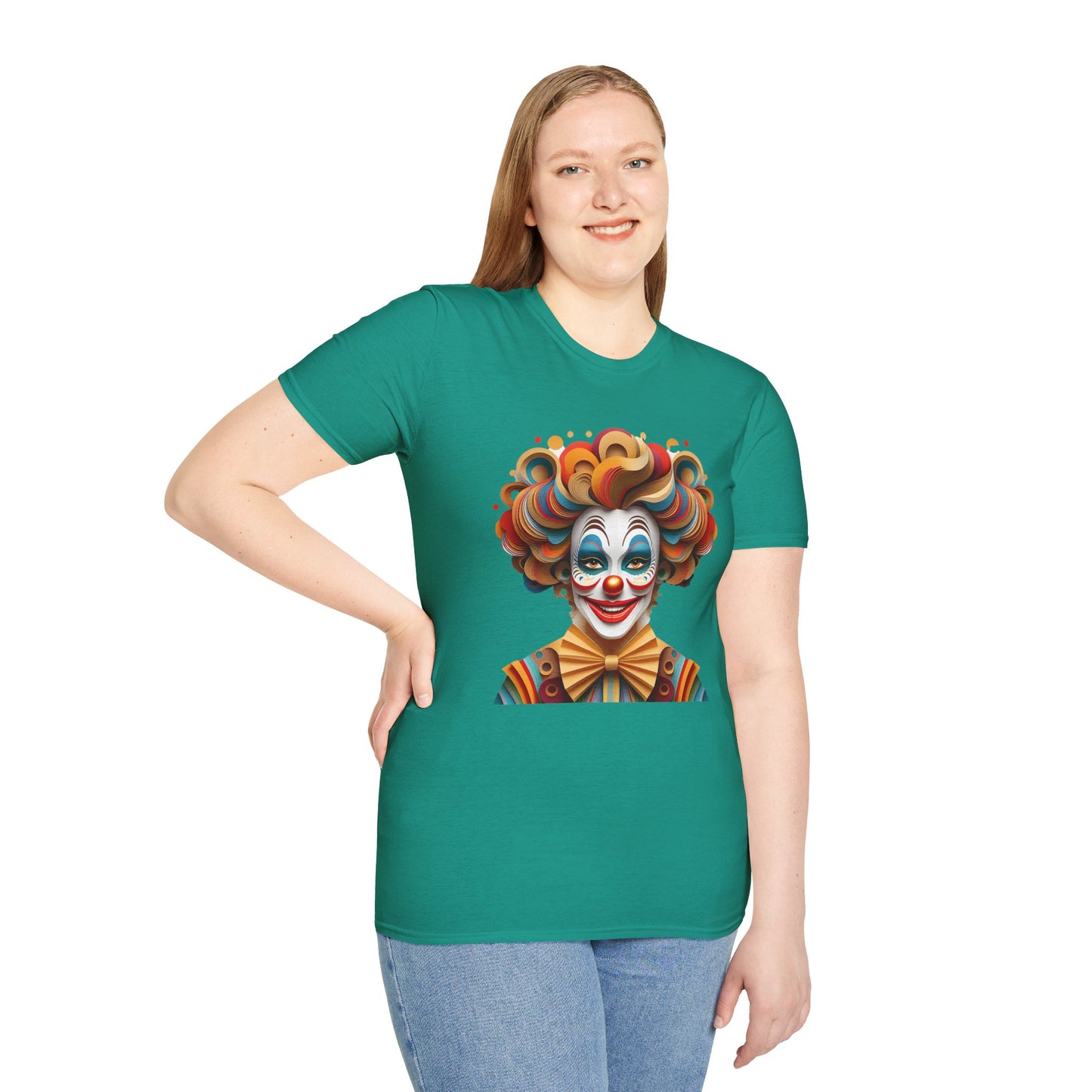 Clown Shirt, T Shirt with Clown, Funny Man Shirt, Tee Shirt with Funny Man, Circus Shirt, Shirt with Circus, Scary Man Shirt, Shirt with Scary Man