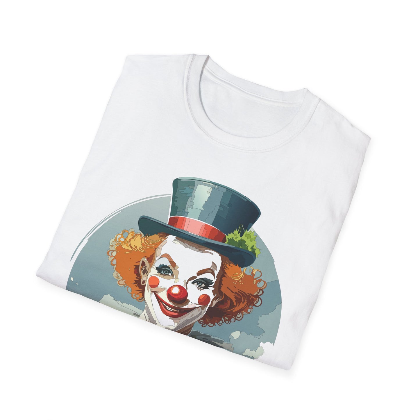 Clown Shirt, T Shirt with Clown, Funny Man Shirt, Tee Shirt with Funny Man, Circus Shirt, Shirt with Circus, Scary Man Shirt, Shirt with Scary Man