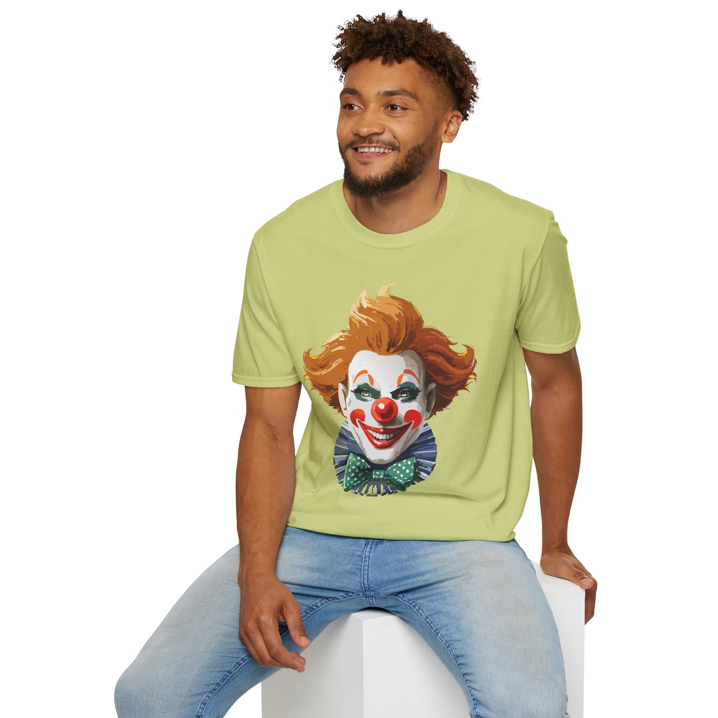 Clown Shirt, T Shirt with Clown, Funny Man Shirt, Tee Shirt with Funny Man, Circus Shirt, Shirt with Circus, Scary Man Shirt, Shirt with Scary Man