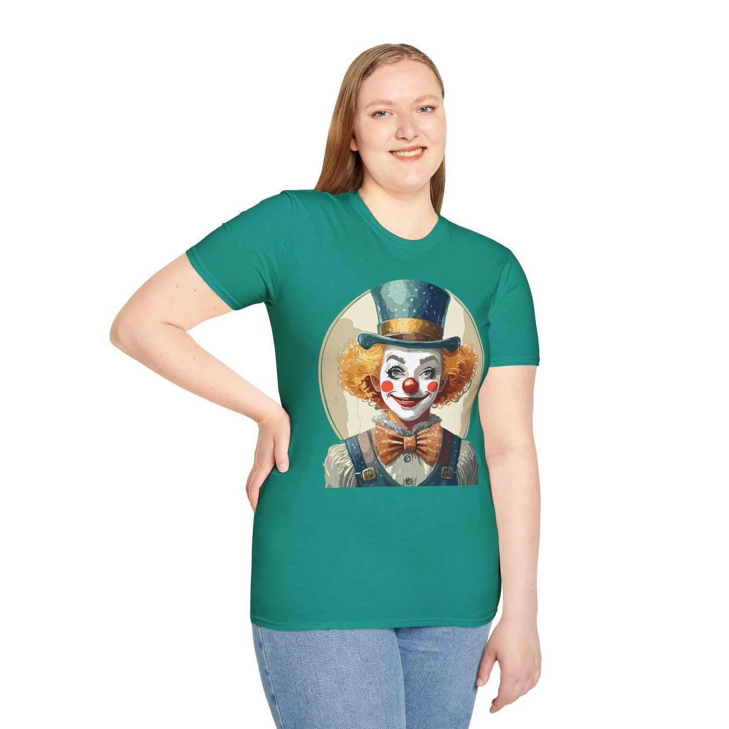 Clown Shirt, T Shirt with Clown, Funny Man Shirt, Tee Shirt with Funny Man, Circus Shirt, Shirt with Circus, Scary Man Shirt, Shirt with Scary Man