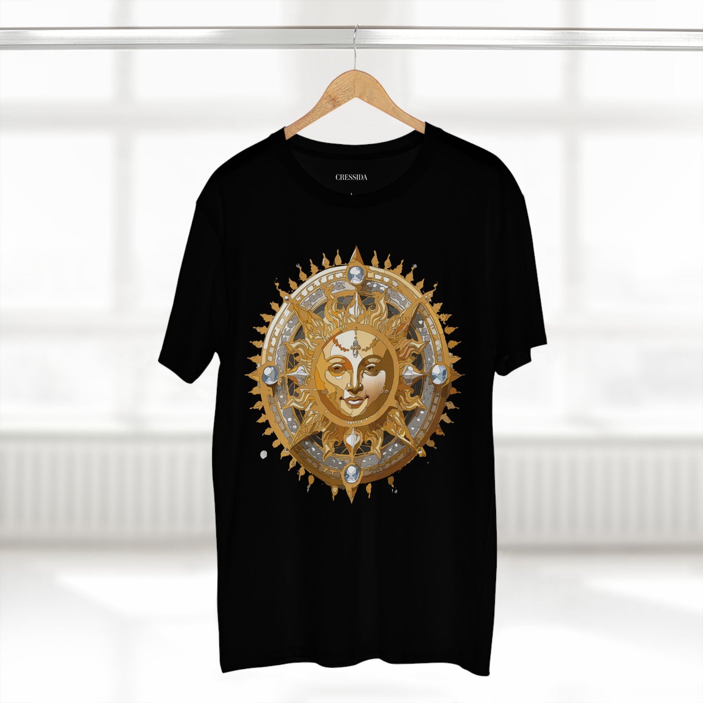 Sun Shirt, Shirt with Sun, Tee Shirt with Gold Sun