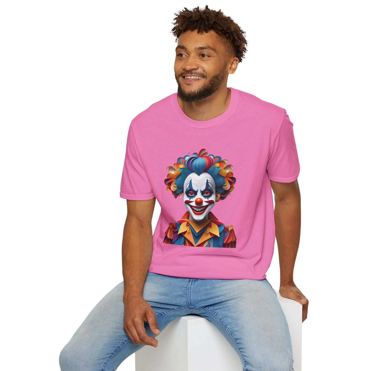 Clown Shirt, T Shirt with Clown, Funny Man Shirt, Tee Shirt with Funny Man, Circus Shirt, Shirt with Circus, Scary Man Shirt, Shirt with Scary Man