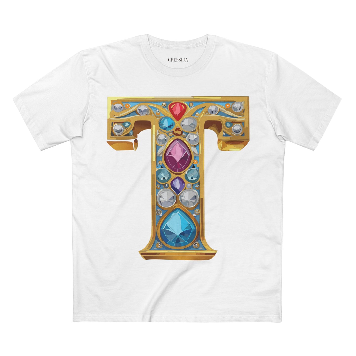 Letter Shirt, Shirt with Letters, Tee Shirt with Gold Letters