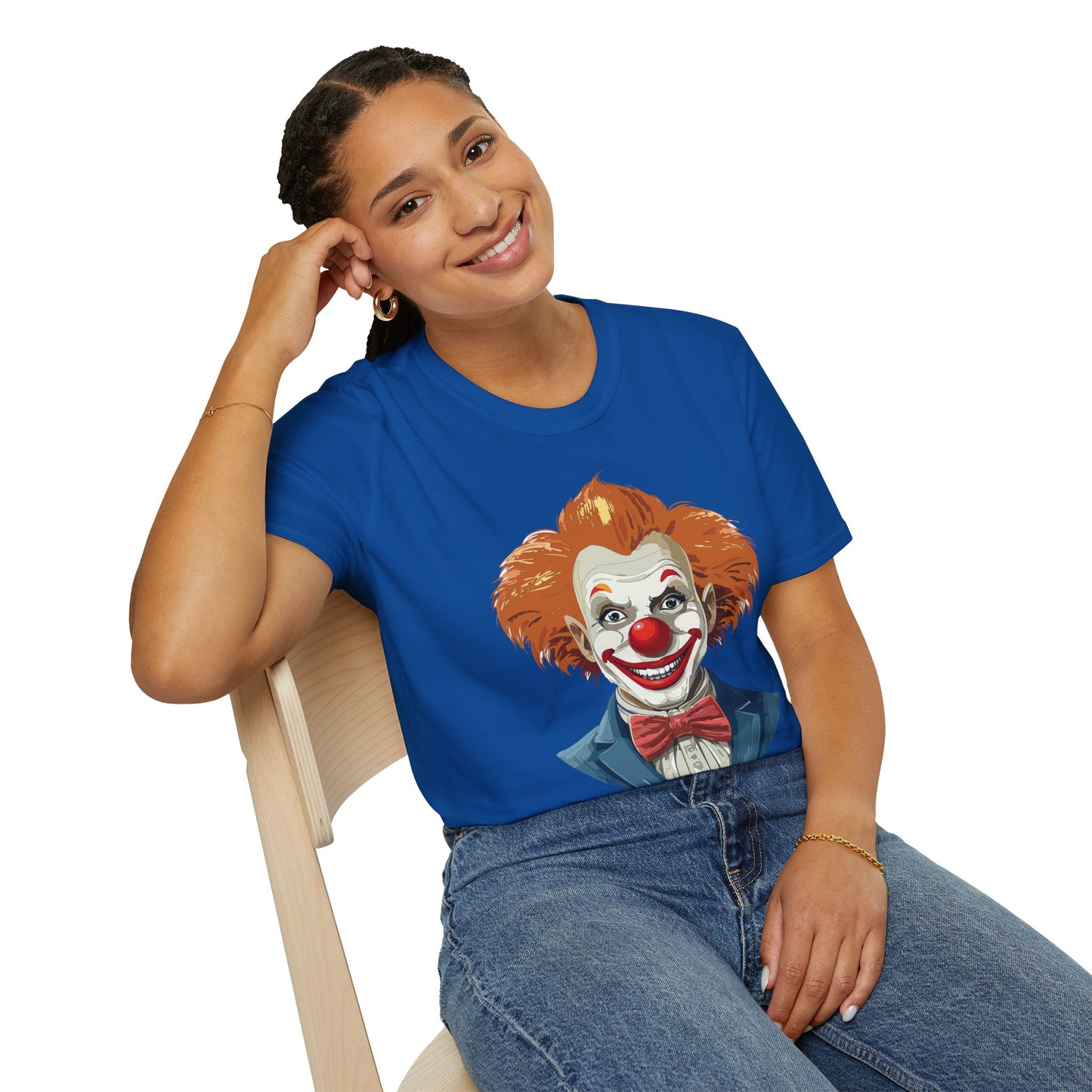 Clown Shirt, T Shirt with Clown, Funny Man Shirt, Tee Shirt with Funny Man, Circus Shirt, Shirt with Circus, Scary Man Shirt, Shirt with Scary Man