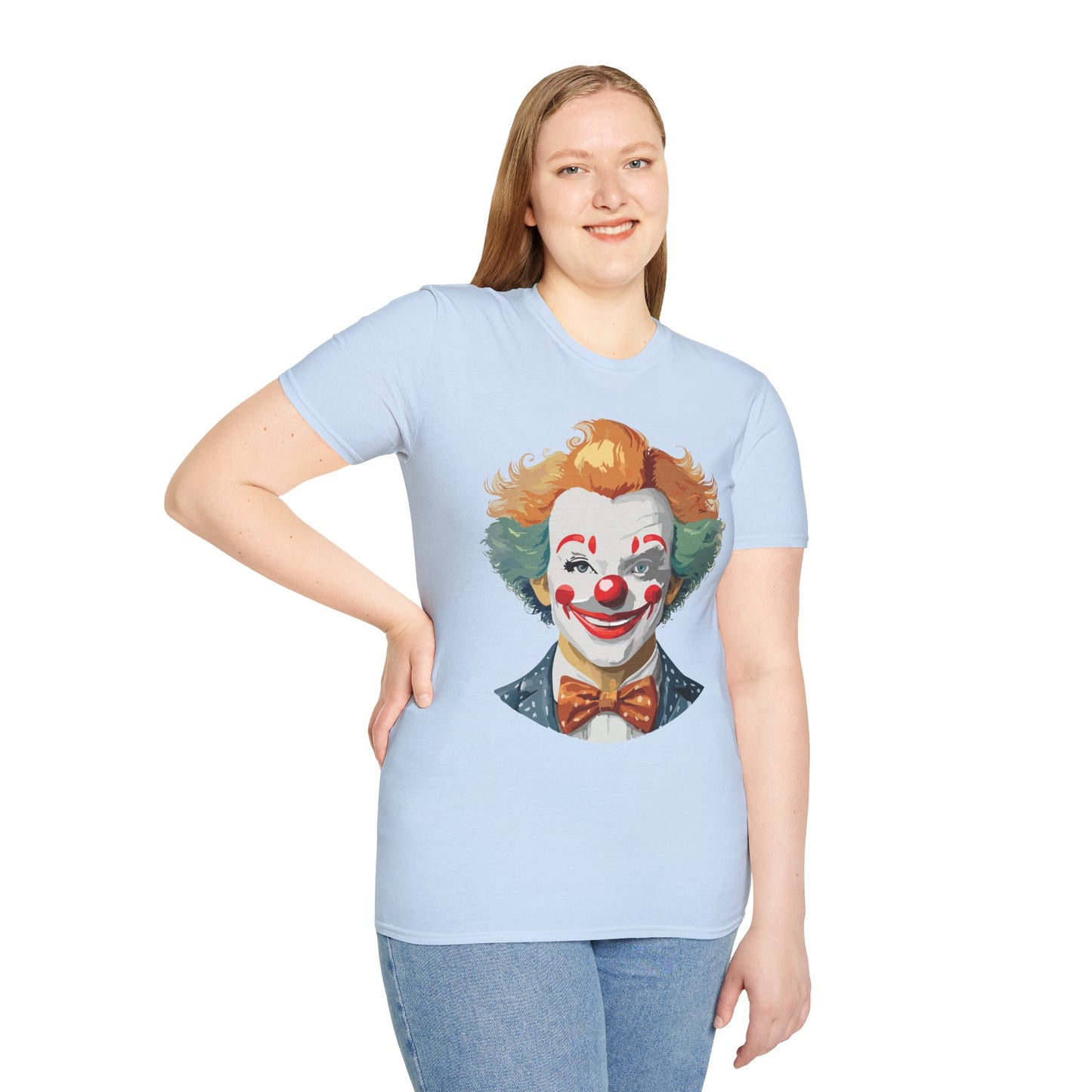 Clown Shirt, T Shirt with Clown, Funny Man Shirt, Tee Shirt with Funny Man, Circus Shirt, Shirt with Circus, Scary Man Shirt, Shirt with Scary Man