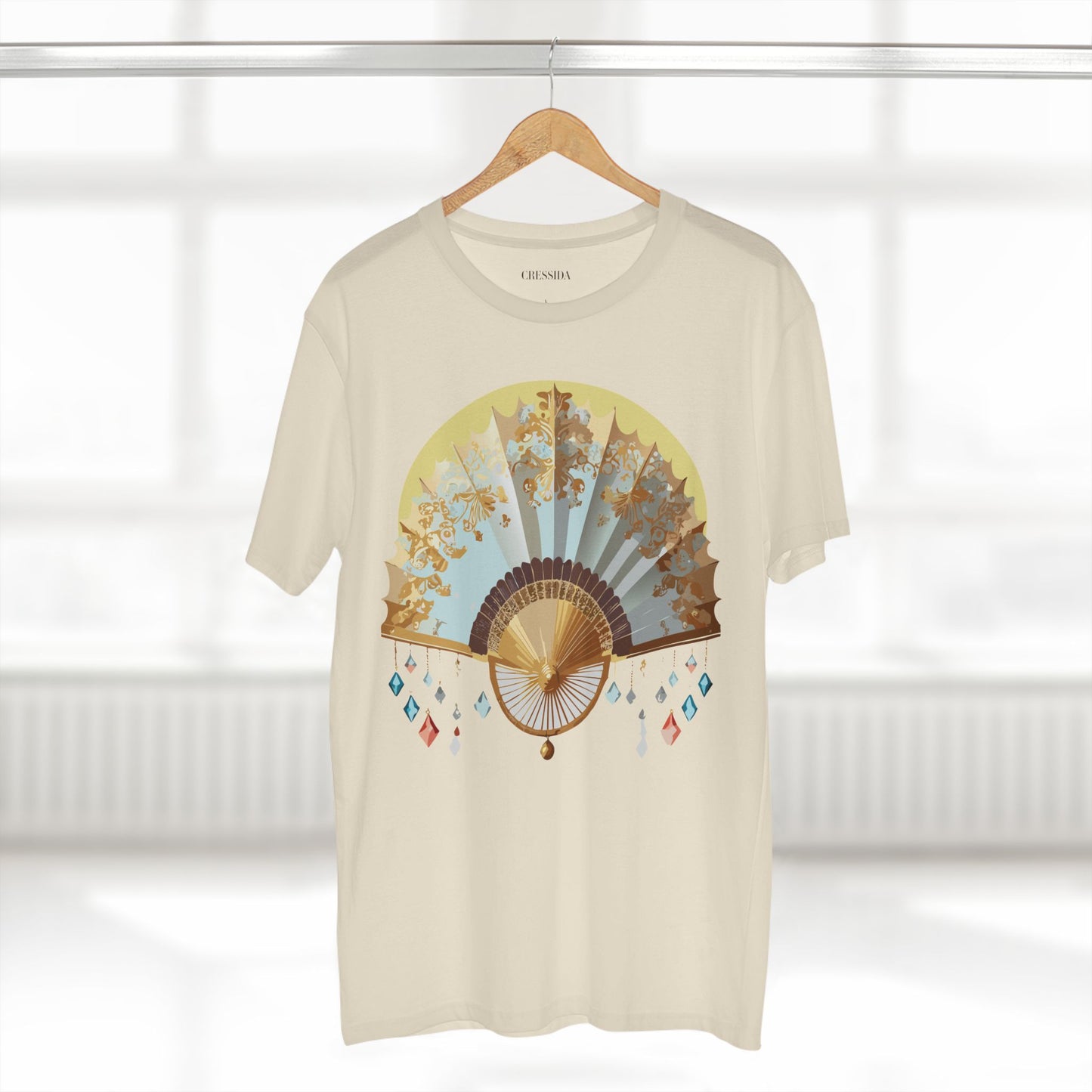 Fan shirt, Shirt with Fan, Tee Shirt with Antique Fan