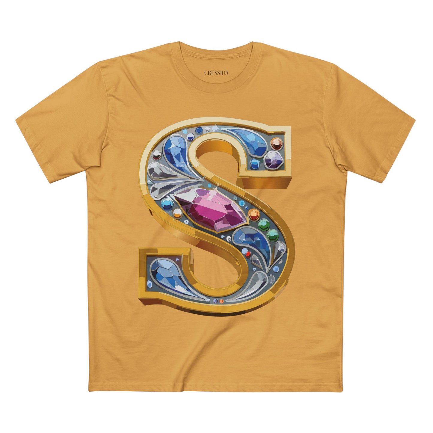 Letter Shirt, Shirt with Letters, Tee Shirt with Gold Letters