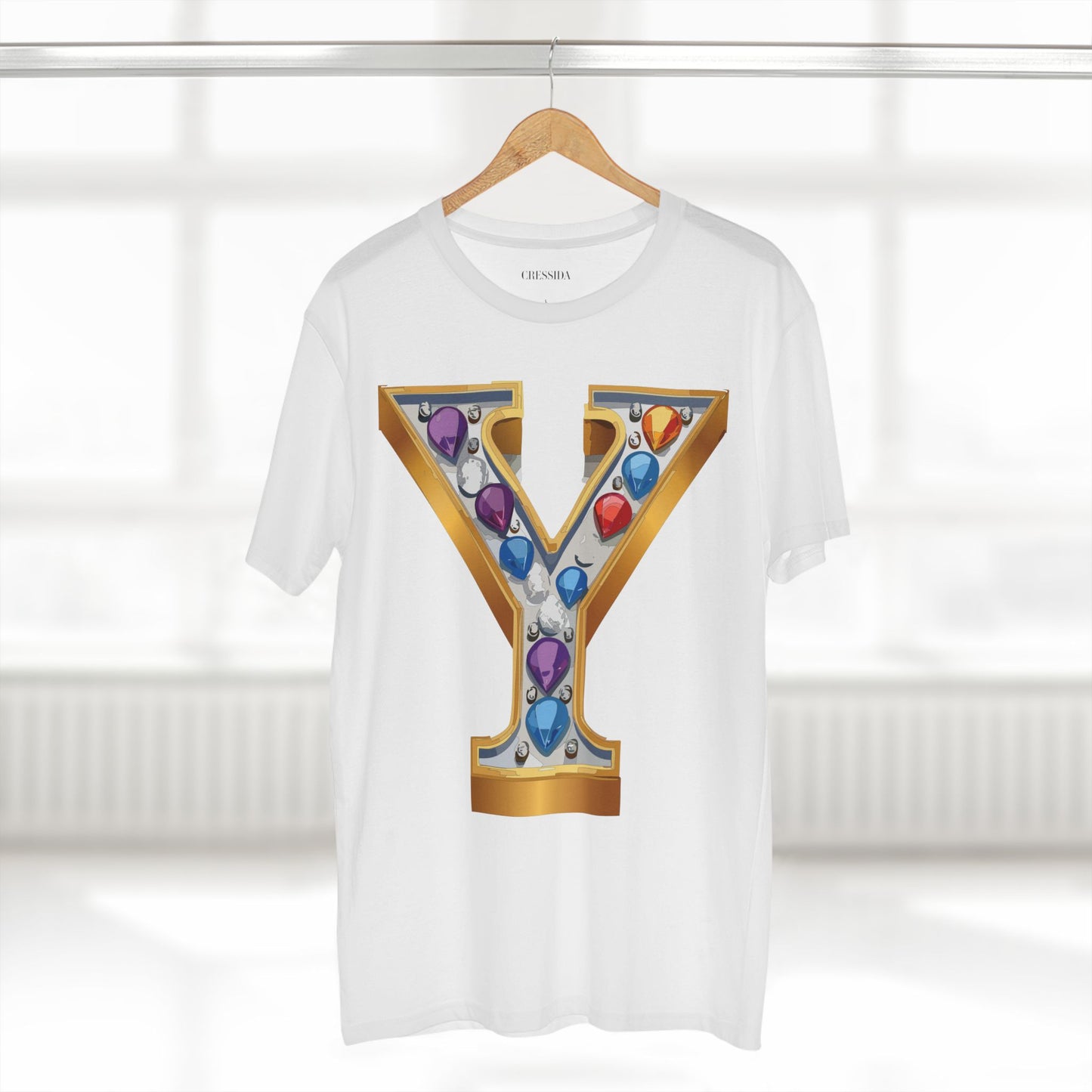 Letter Shirt, Shirt with Letters, Tee Shirt with Gold Letters