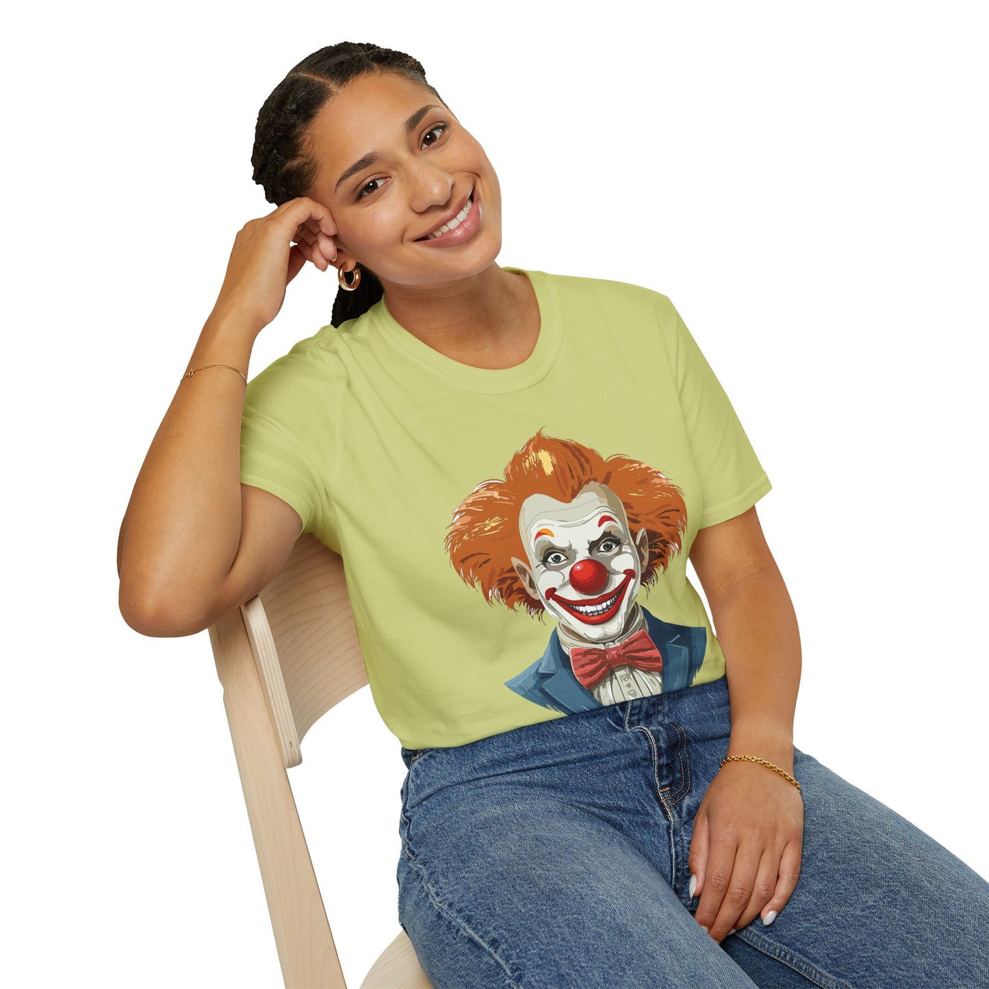 Clown Shirt, T Shirt with Clown, Funny Man Shirt, Tee Shirt with Funny Man, Circus Shirt, Shirt with Circus, Scary Man Shirt, Shirt with Scary Man