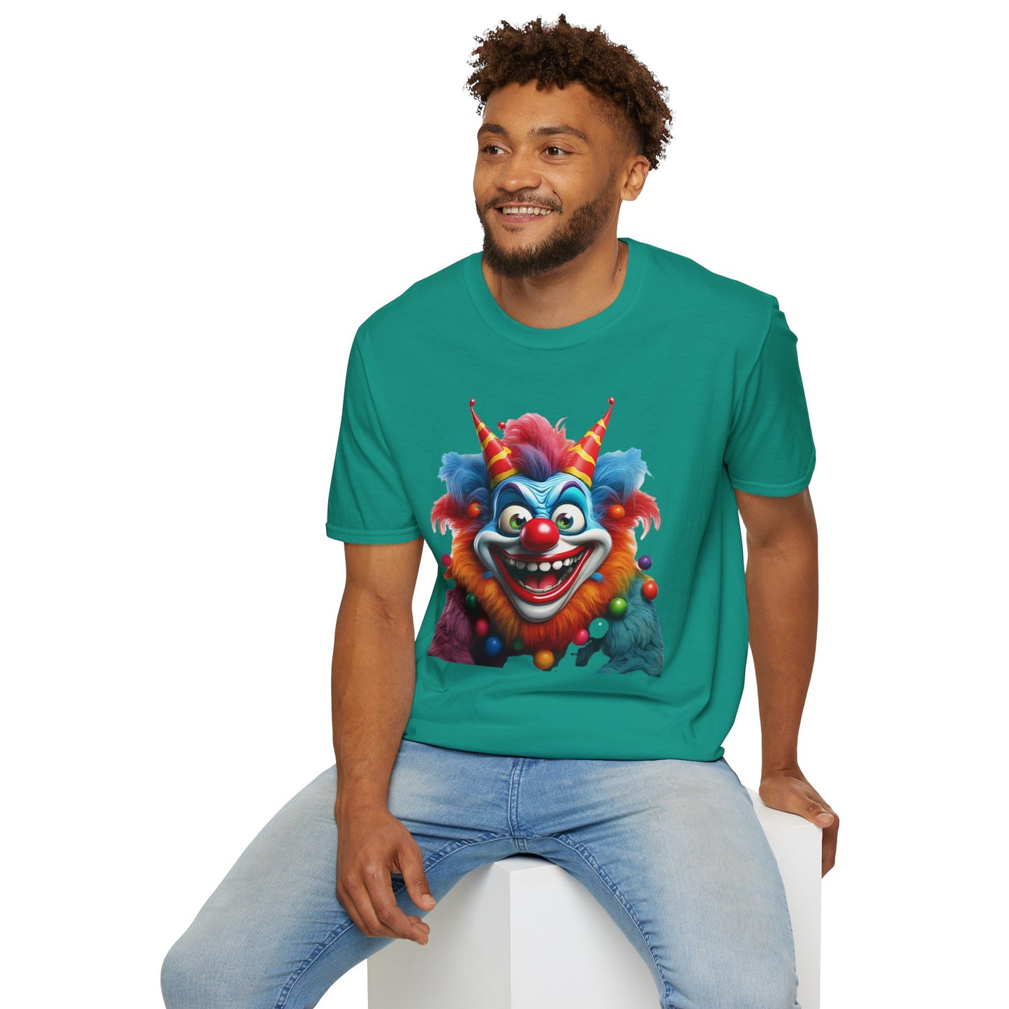 Clown Shirt, T Shirt with Clown, Funny Man Shirt, Tee Shirt with Funny Man, Circus Shirt, Shirt with Circus, Scary Man Shirt, Shirt with Scary Man