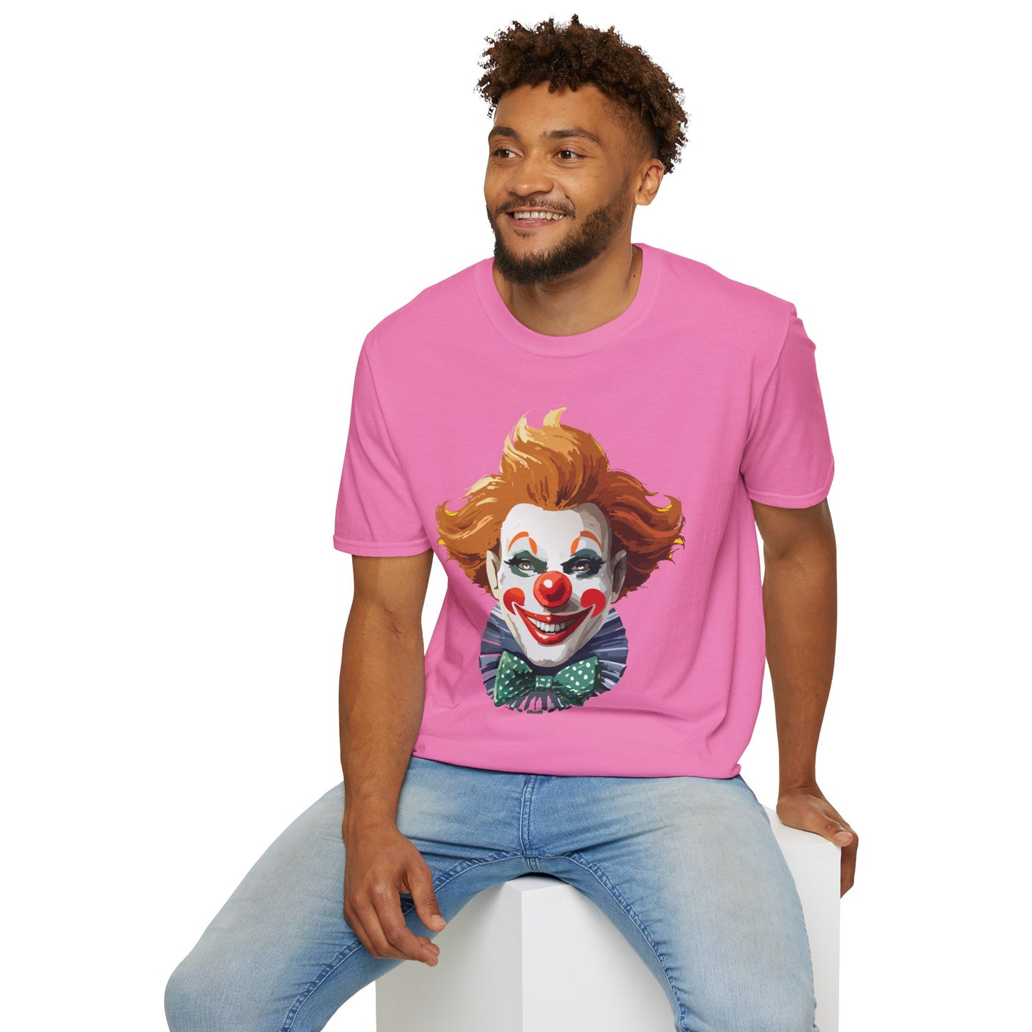 Clown Shirt, T Shirt with Clown, Funny Man Shirt, Tee Shirt with Funny Man, Circus Shirt, Shirt with Circus, Scary Man Shirt, Shirt with Scary Man
