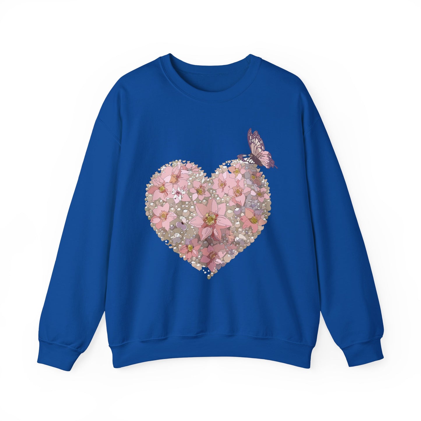 Floral Heart Sweatshirt, Floral Love Sweatshirt, Valentine's Day Sweatshirt, Heart Floral Sweatshirt