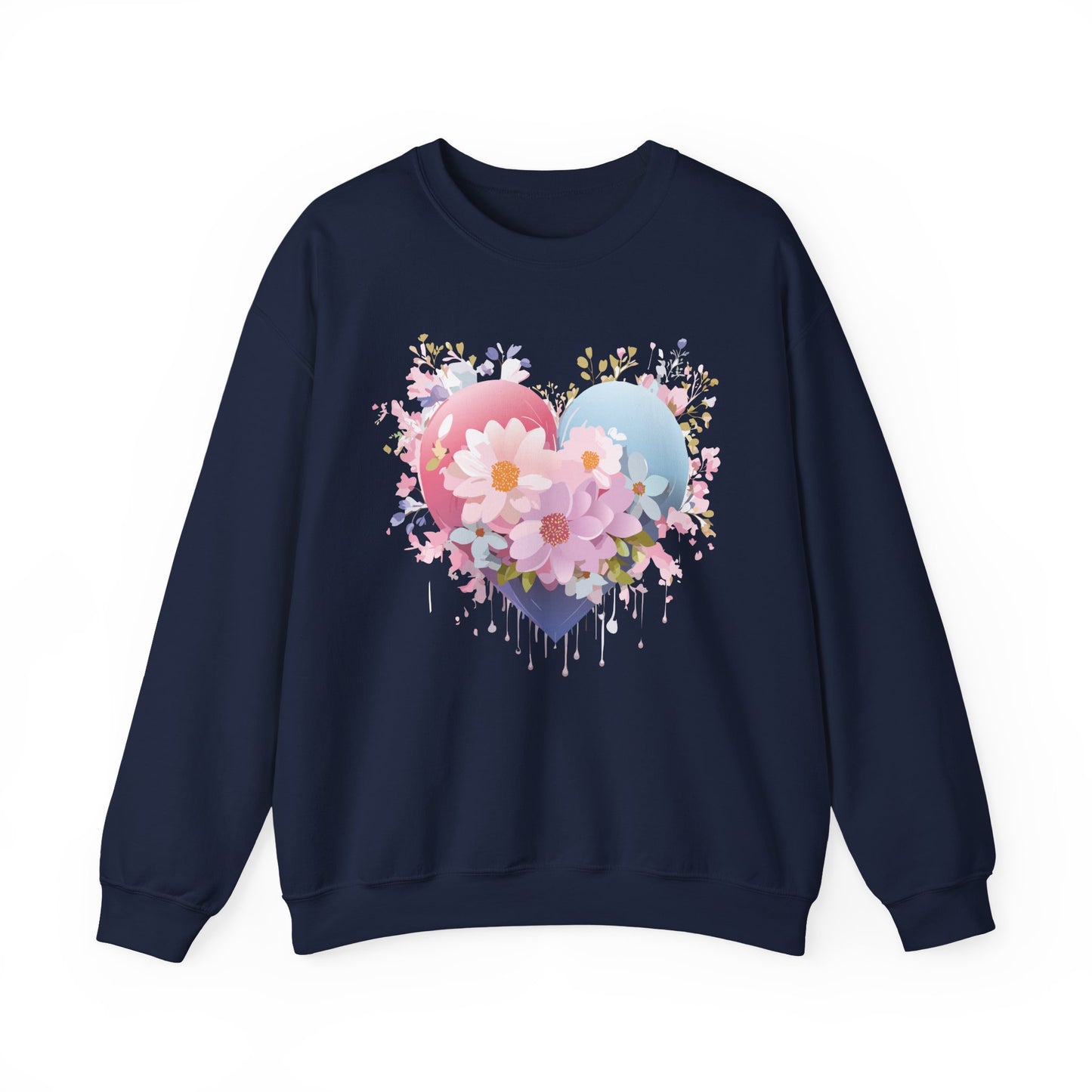 Floral Heart Sweatshirt, Floral Love Sweatshirt, Valentine's Day Sweatshirt, Heart Floral Sweatshirt