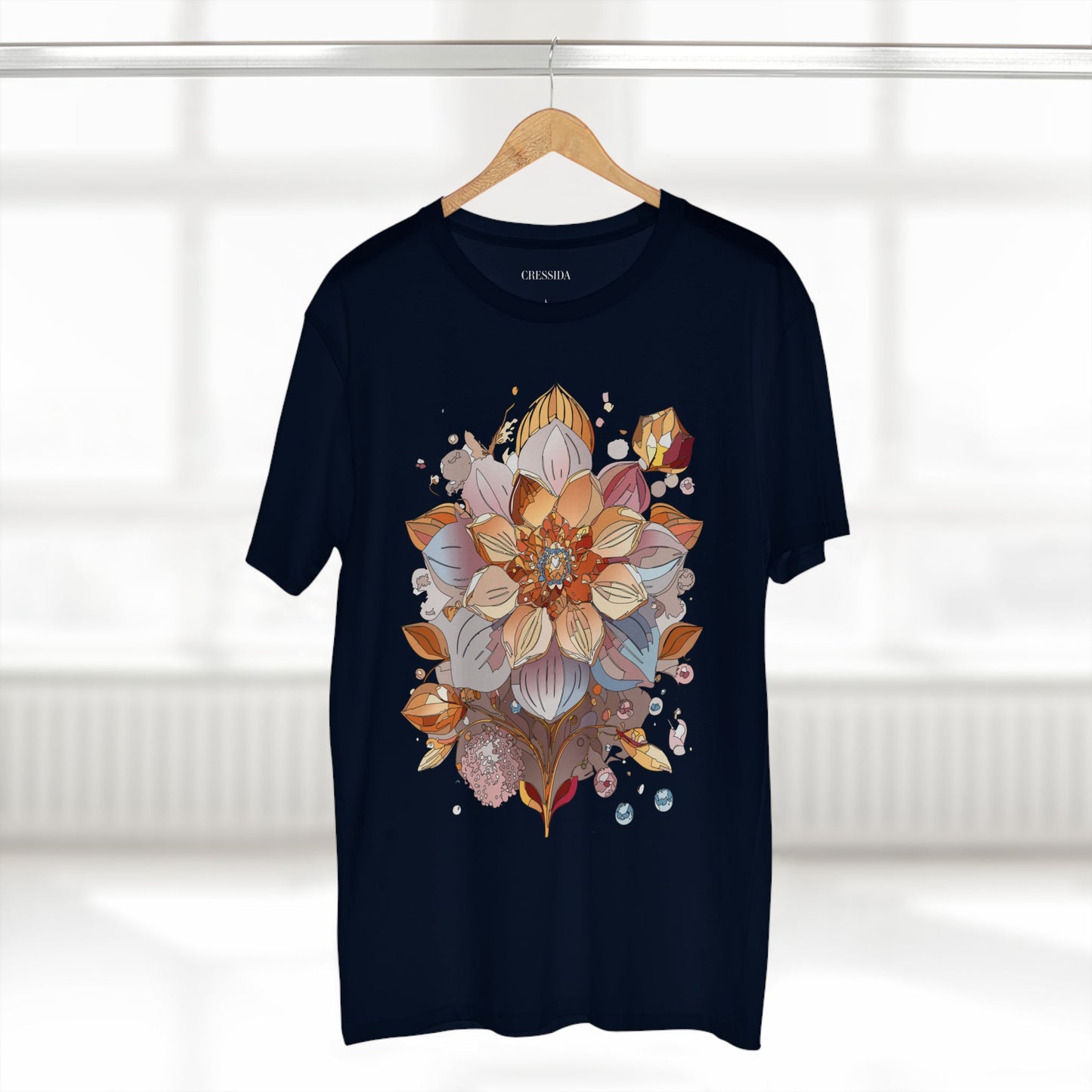 Floral Shirt, Shirt with Flower, Tee Shirt with Antique Flower