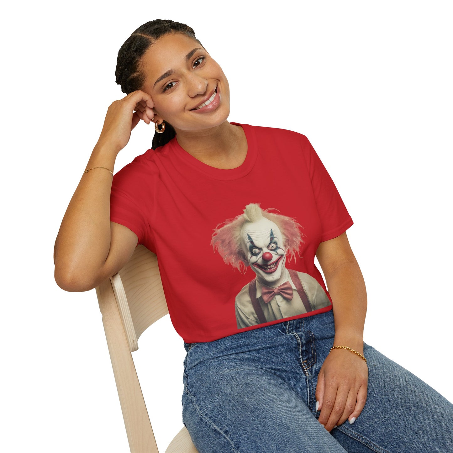 Clown Shirt, T Shirt with Clown, Funny Man Shirt, Tee Shirt with Funny Man, Circus Shirt, Shirt with Circus, Scary Man Shirt, Shirt with Scary Man