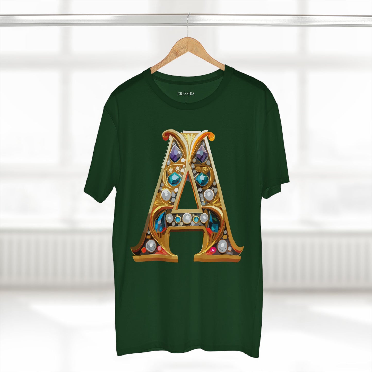 Letter Shirt, Shirt with Letters, Tee Shirt with Gold Letters