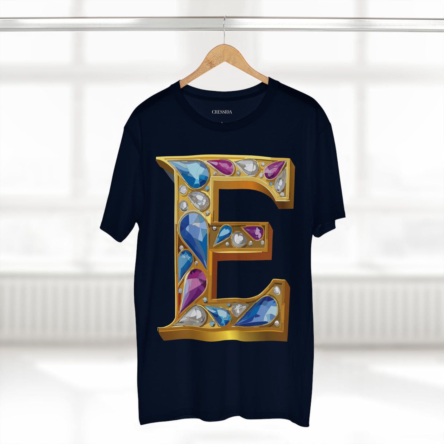 Letter Shirt, Shirt with Letters, Tee Shirt with Gold Letters