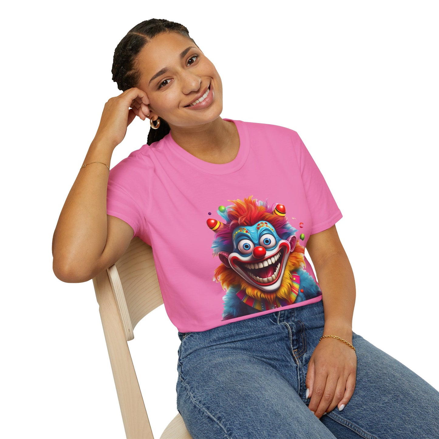 Clown Shirt, T Shirt with Clown, Funny Man Shirt, Tee Shirt with Funny Man, Circus Shirt, Shirt with Circus, Scary Man Shirt, Shirt with Scary Man