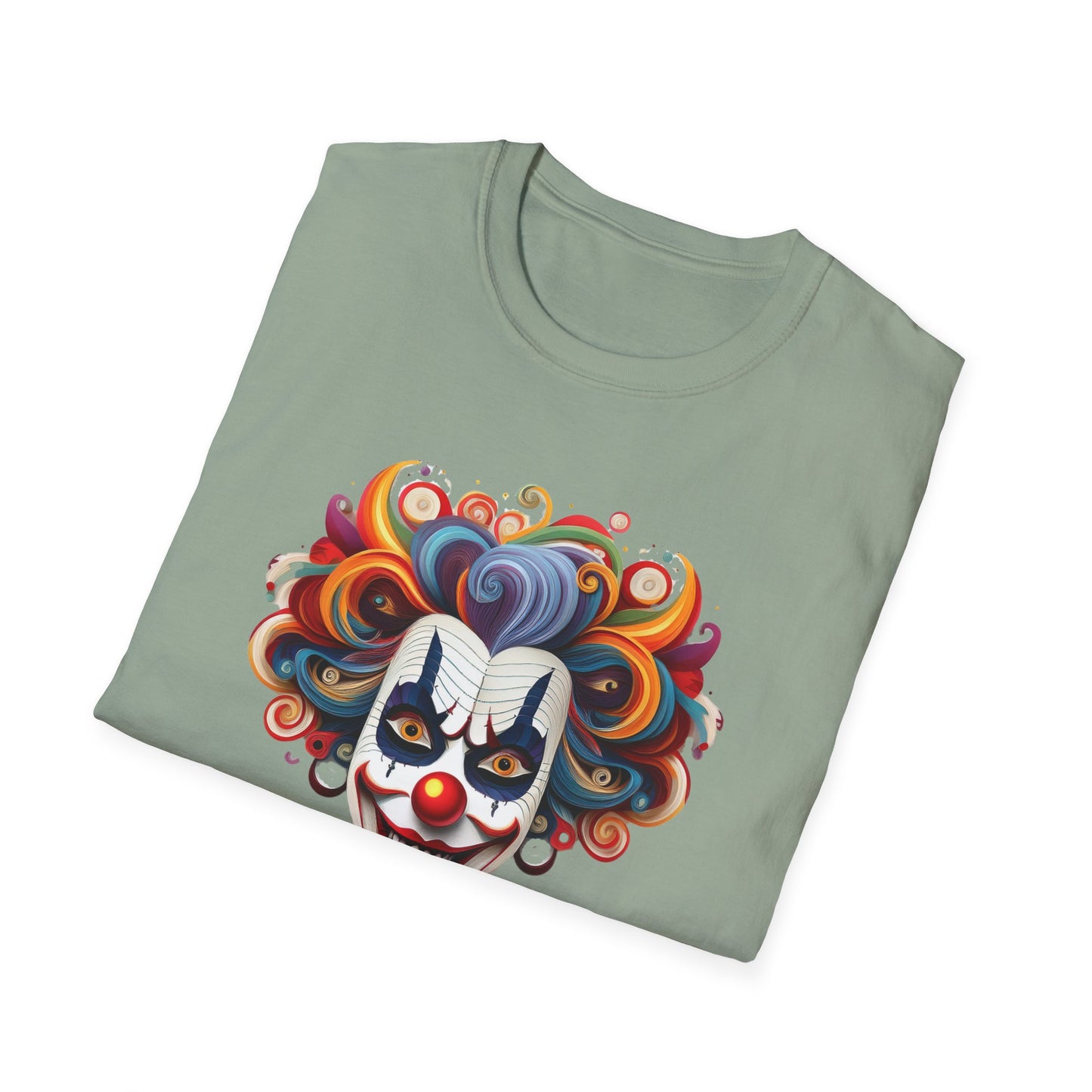 Clown Shirt, T Shirt with Clown, Funny Man Shirt, Tee Shirt with Funny Man, Circus Shirt, Shirt with Circus, Scary Man Shirt, Shirt with Scary Man