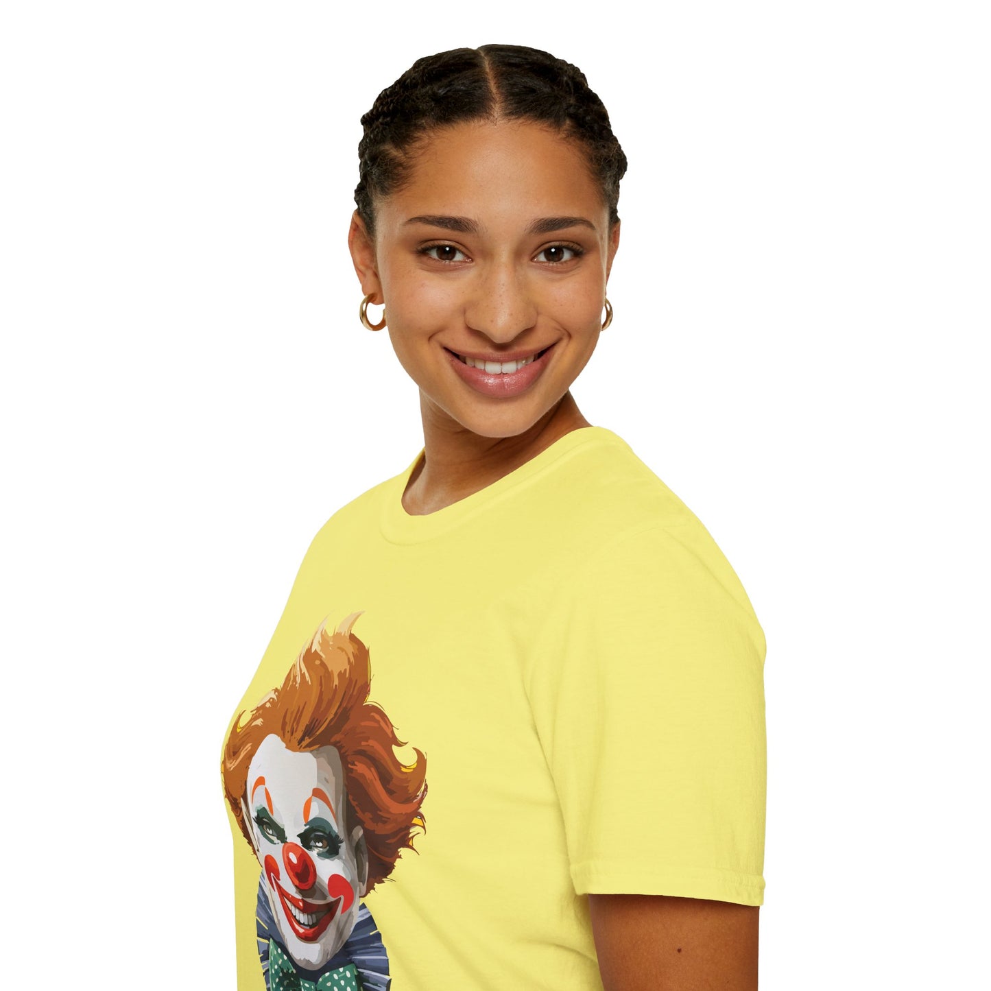 Clown Shirt, T Shirt with Clown, Funny Man Shirt, Tee Shirt with Funny Man, Circus Shirt, Shirt with Circus, Scary Man Shirt, Shirt with Scary Man
