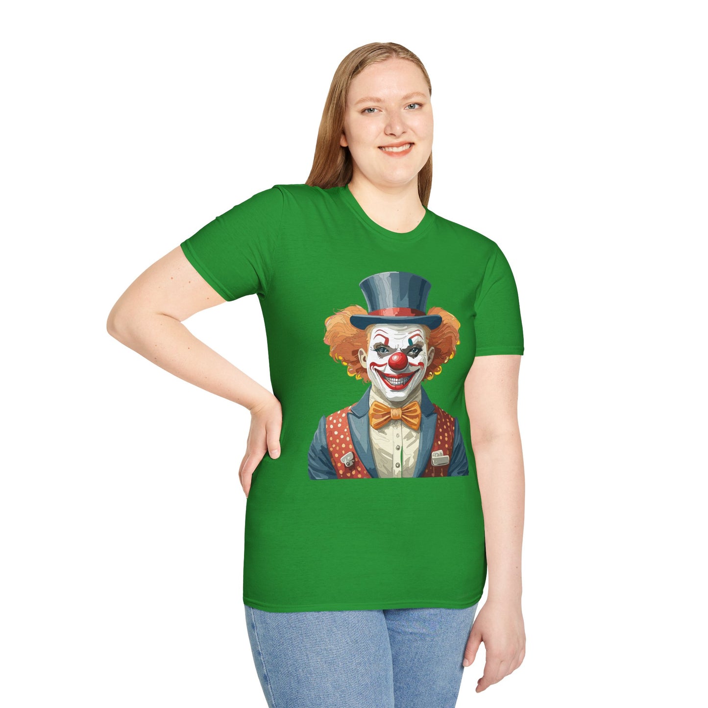 Clown Shirt, T Shirt with Clown, Funny Man Shirt, Tee Shirt with Funny Man, Circus Shirt, Shirt with Circus, Scary Man Shirt, Shirt with Scary Man