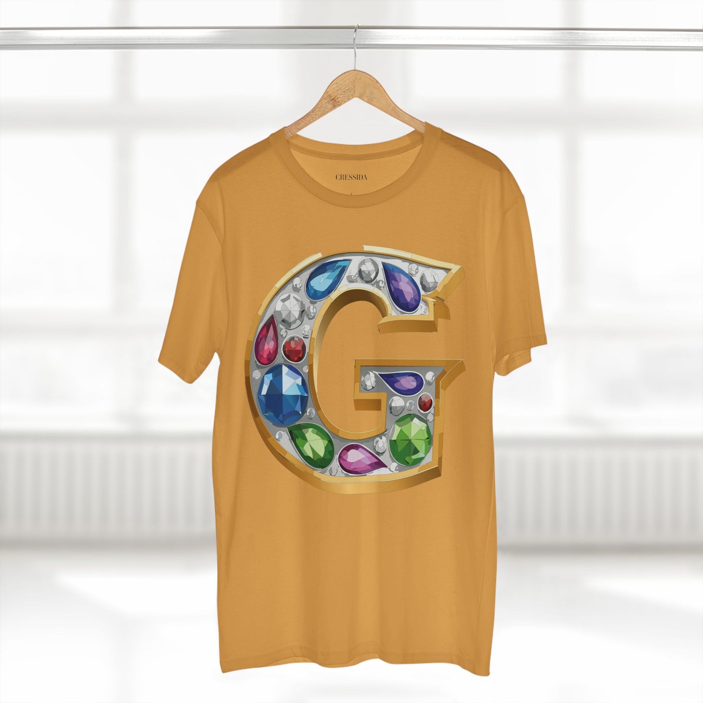 Letter Shirt, Shirt with Letters, Tee Shirt with Gold Letters