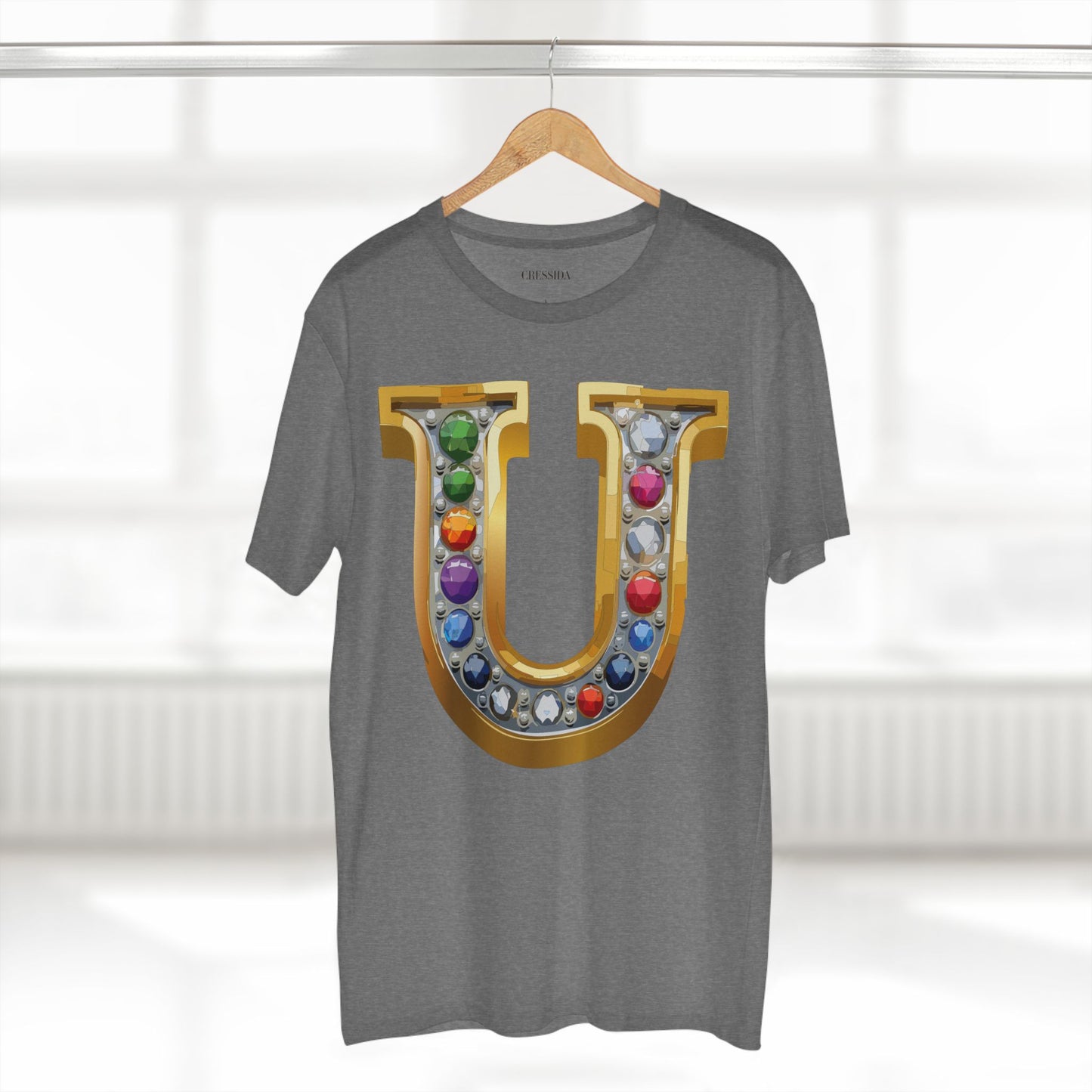 Letter Shirt, Shirt with Letters, Tee Shirt with Gold Letters