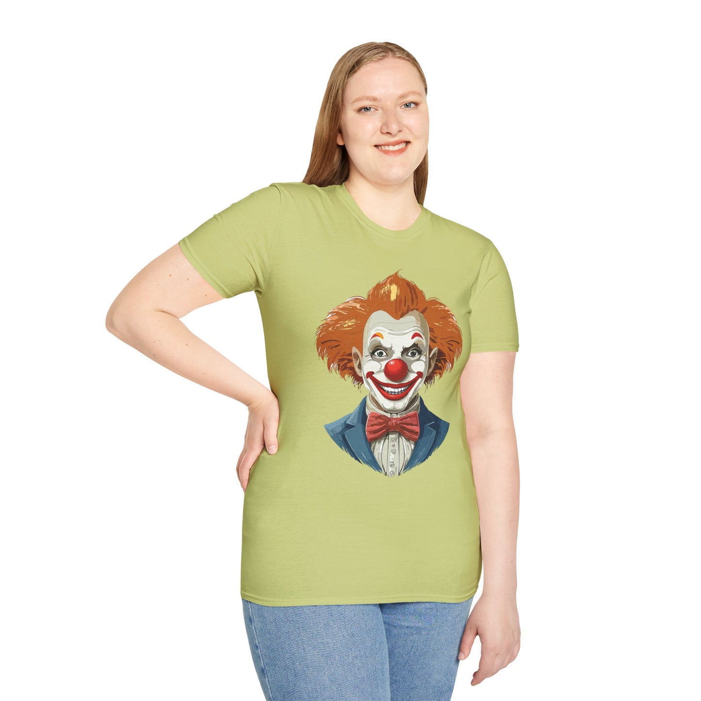 Clown Shirt, T Shirt with Clown, Funny Man Shirt, Tee Shirt with Funny Man, Circus Shirt, Shirt with Circus, Scary Man Shirt, Shirt with Scary Man