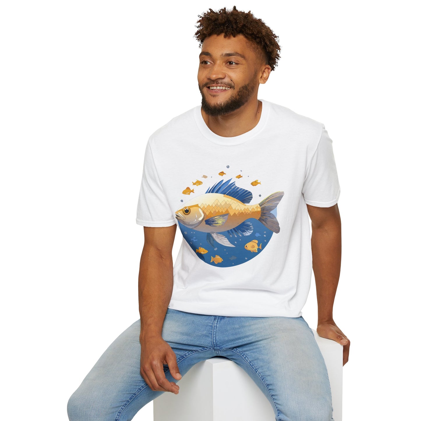 Fish Art Design Shirt, T Shirt with Fish, Graphic Shirt, Tee Shirt with Graphic Design, Shirt with Fish Graphic Art