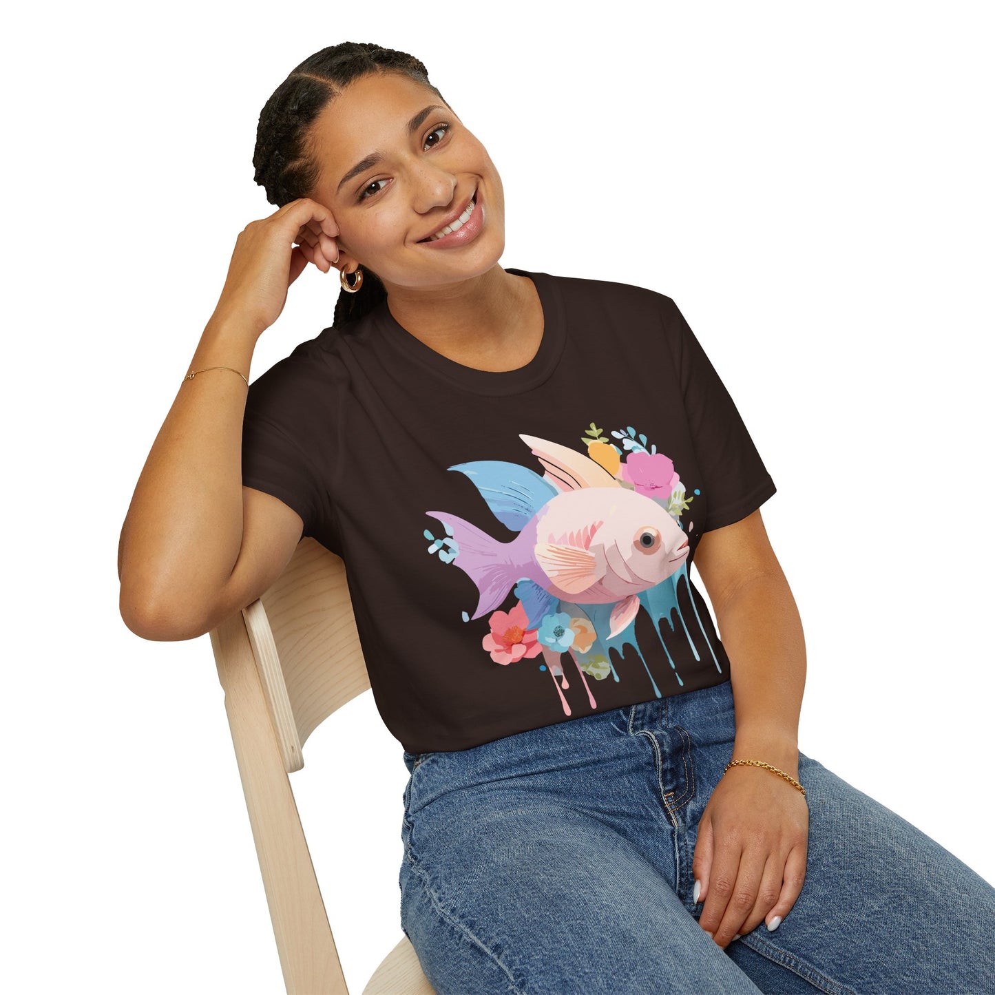 Fish Art Design Shirt, T Shirt with Fish, Graphic Shirt, Tee Shirt with Graphic Design, Shirt with Fish Graphic Art