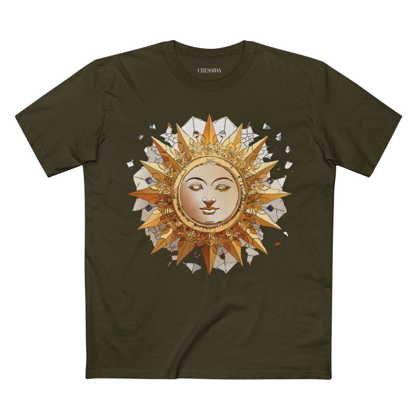 Sun Shirt, Shirt with Sun, Tee Shirt with Gold Sun