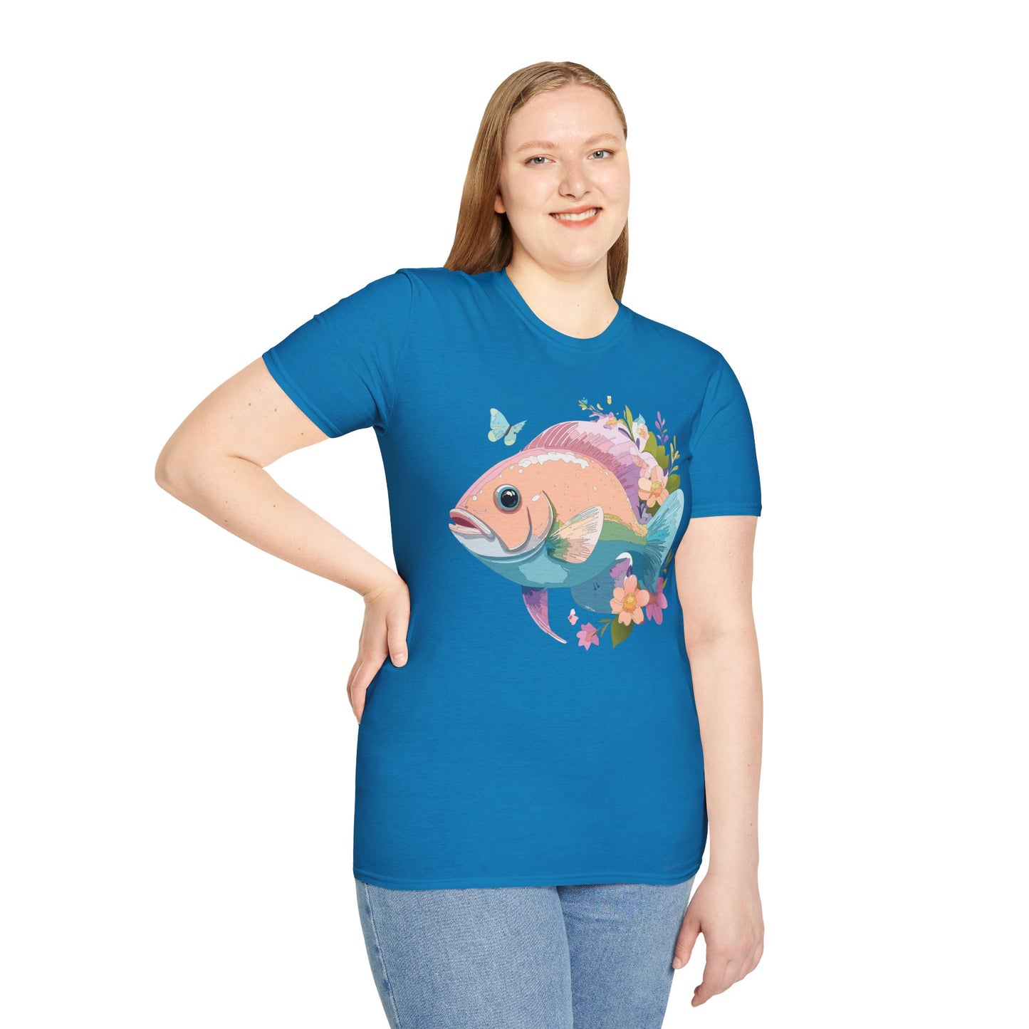 Fish Art Design Shirt, T Shirt with Fish, Graphic Shirt, Tee Shirt with Graphic Design, Shirt with Fish Graphic Art