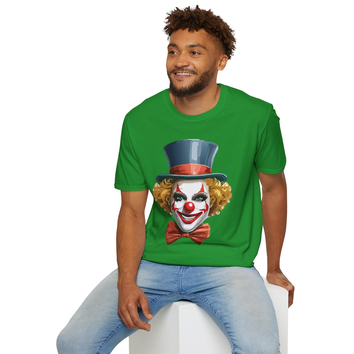 Clown Shirt, T Shirt with Clown, Funny Man Shirt, Tee Shirt with Funny Man, Circus Shirt, Shirt with Circus, Scary Man Shirt, Shirt with Scary Man