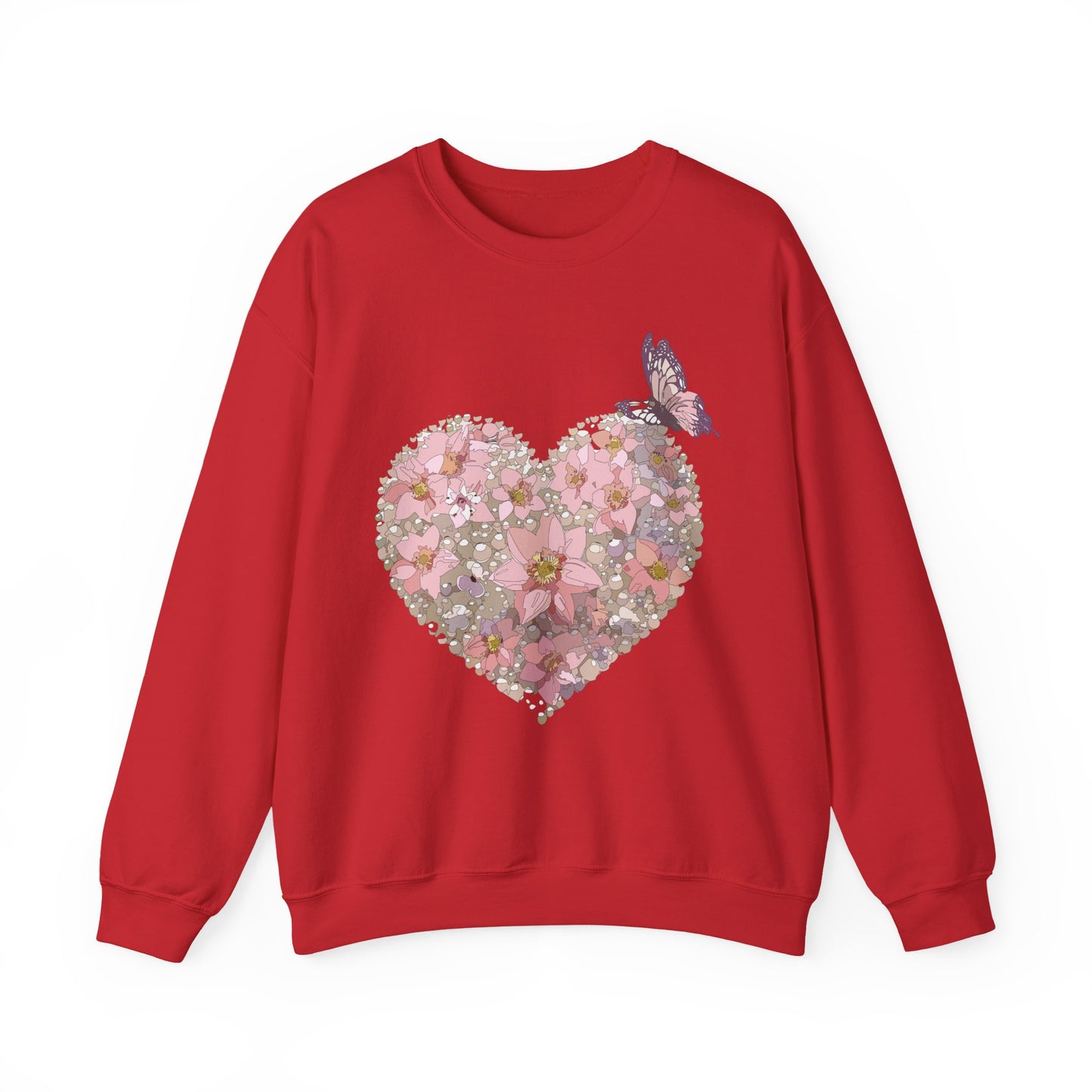 Floral Heart Sweatshirt, Floral Love Sweatshirt, Valentine's Day Sweatshirt, Heart Floral Sweatshirt