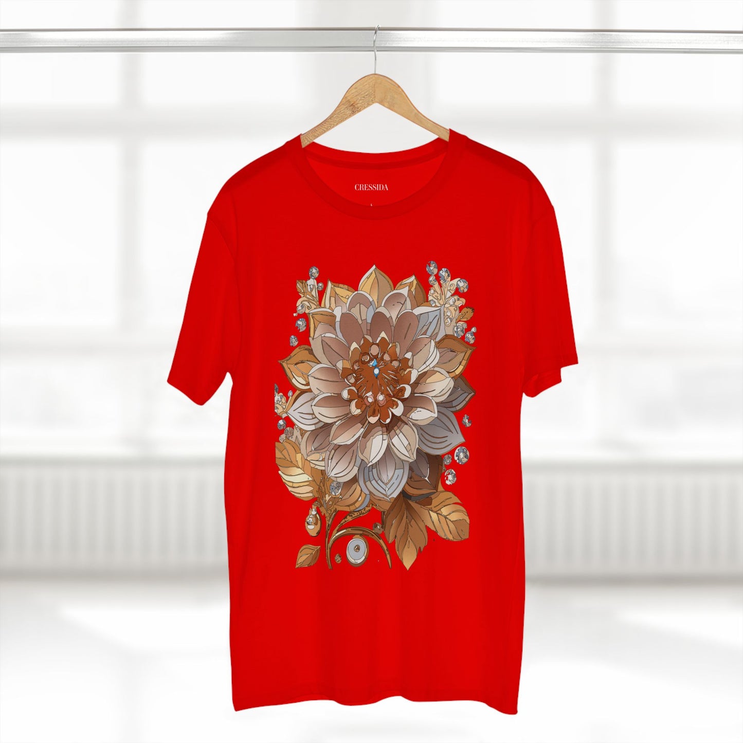 Floral Shirt, Shirt with Flower, Tee Shirt with Antique Flower