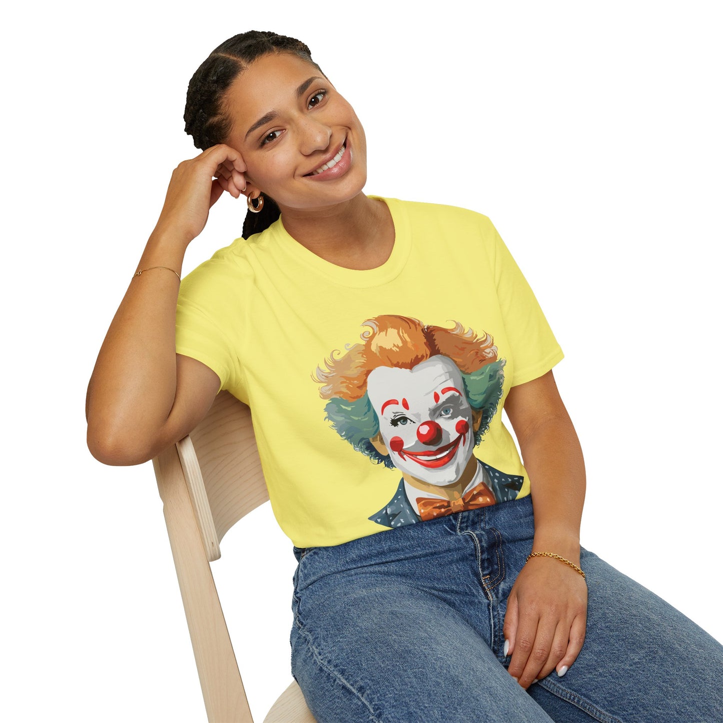 Clown Shirt, T Shirt with Clown, Funny Man Shirt, Tee Shirt with Funny Man, Circus Shirt, Shirt with Circus, Scary Man Shirt, Shirt with Scary Man