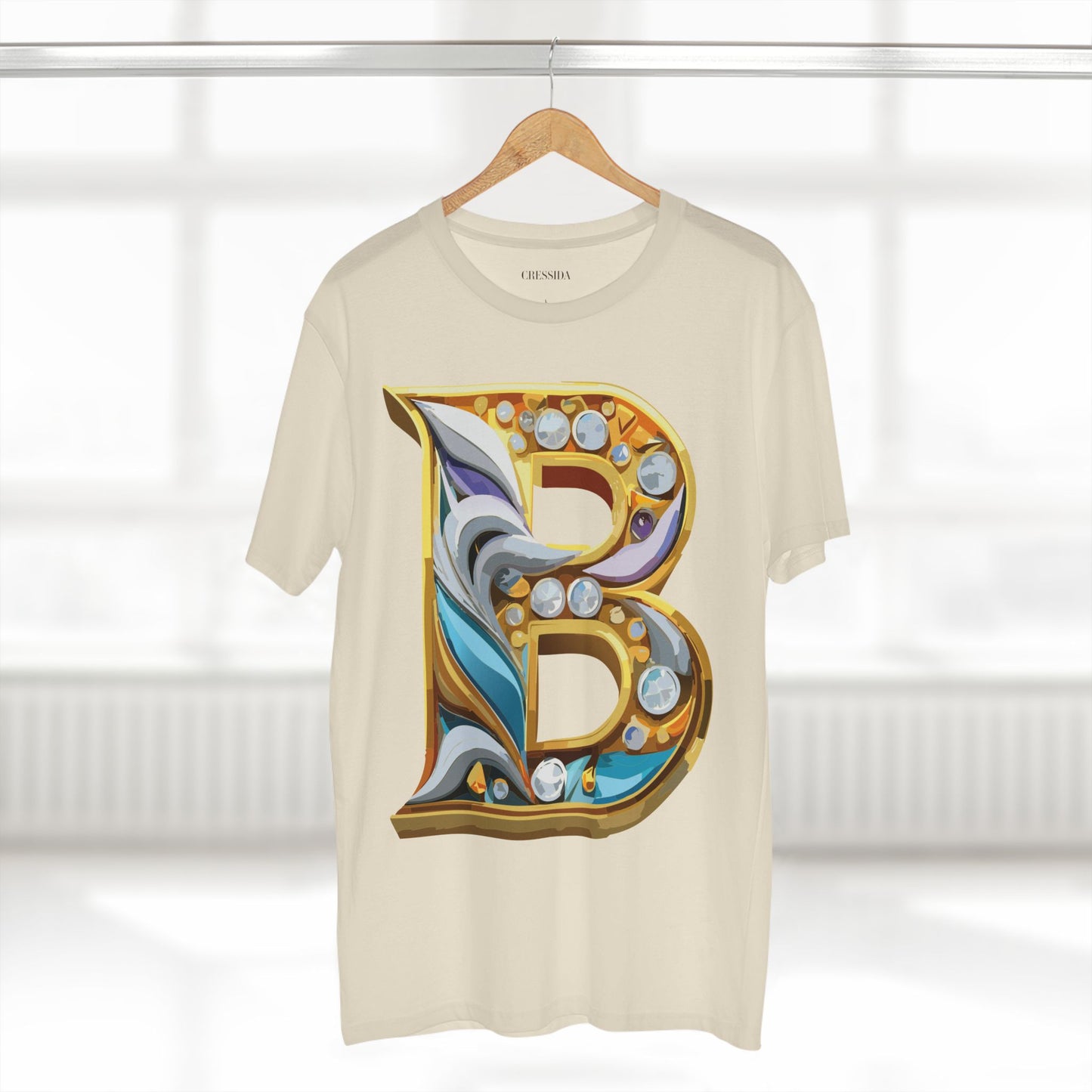 Letter Shirt, Shirt with Letters, Tee Shirt with Gold Letters