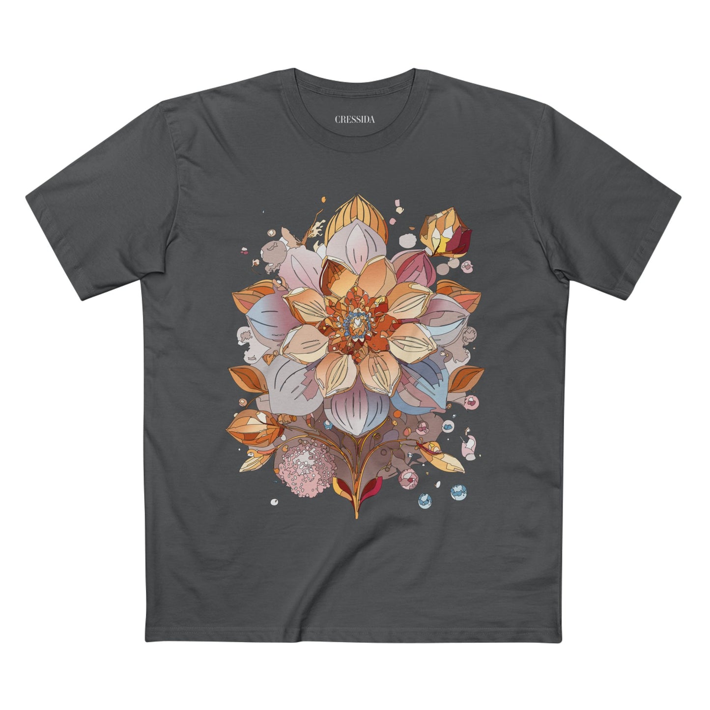 Floral Shirt, Shirt with Flower, Tee Shirt with Antique Flower