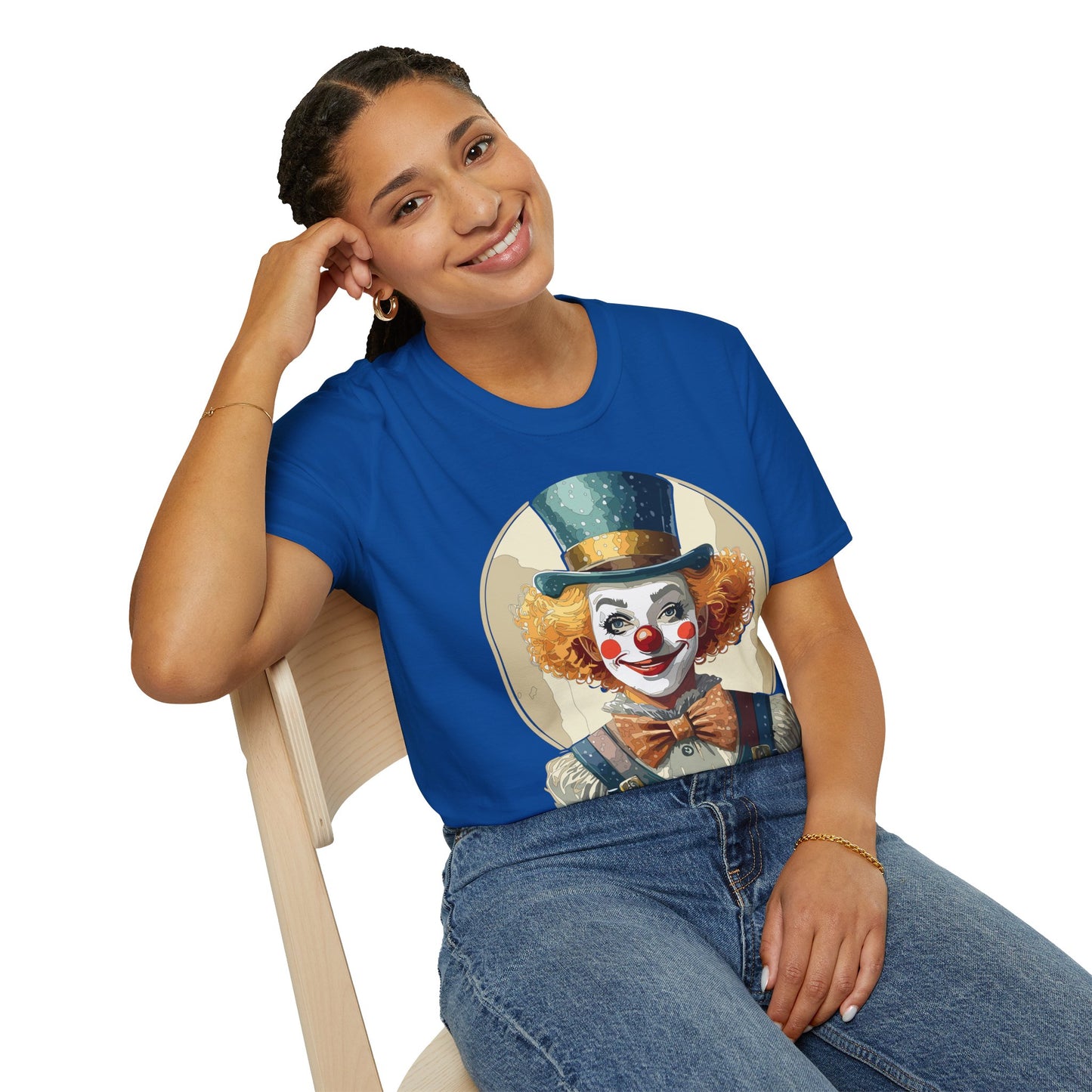 Clown Shirt, T Shirt with Clown, Funny Man Shirt, Tee Shirt with Funny Man, Circus Shirt, Shirt with Circus, Scary Man Shirt, Shirt with Scary Man