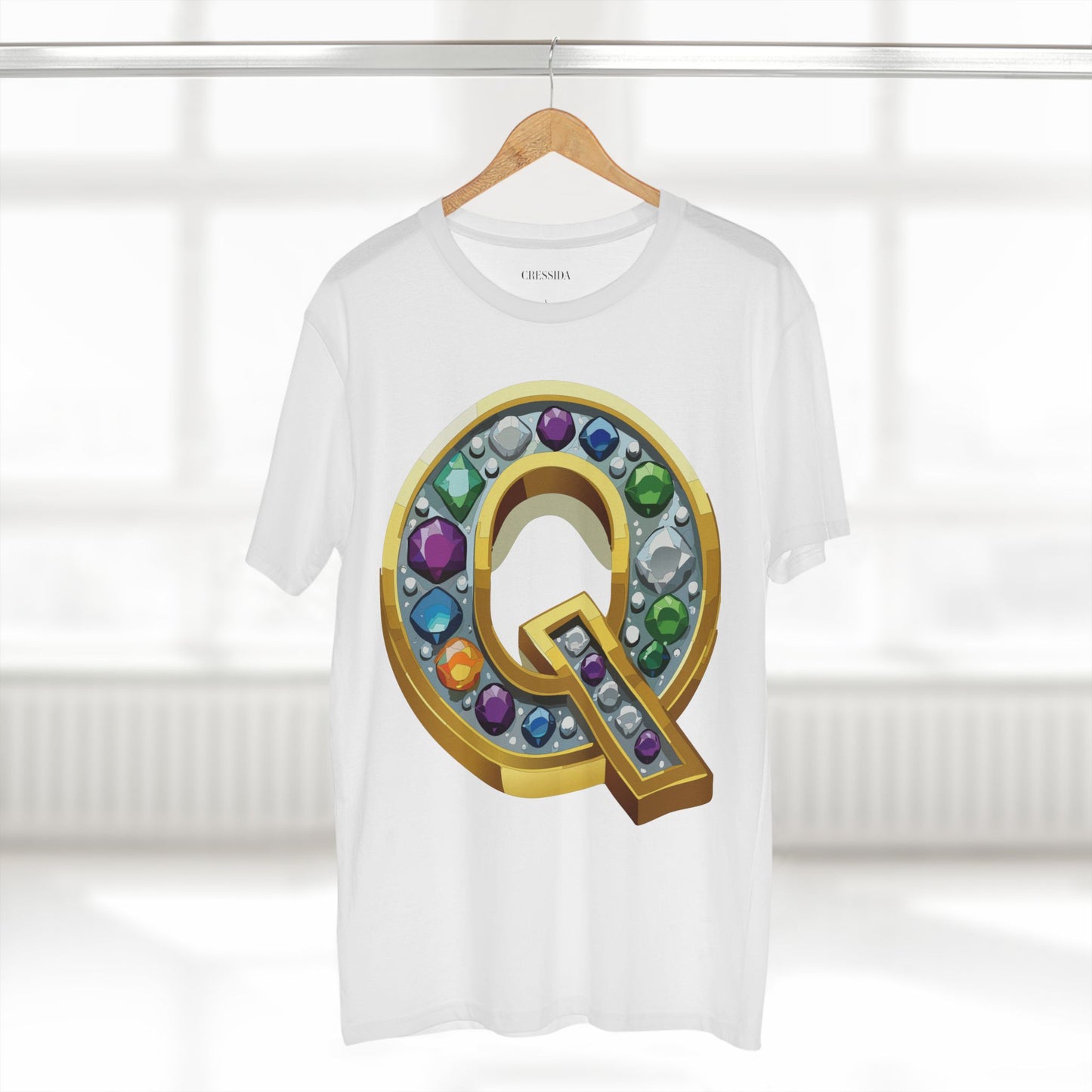 Letter Shirt, Shirt with Letters, Tee Shirt with Gold Letters
