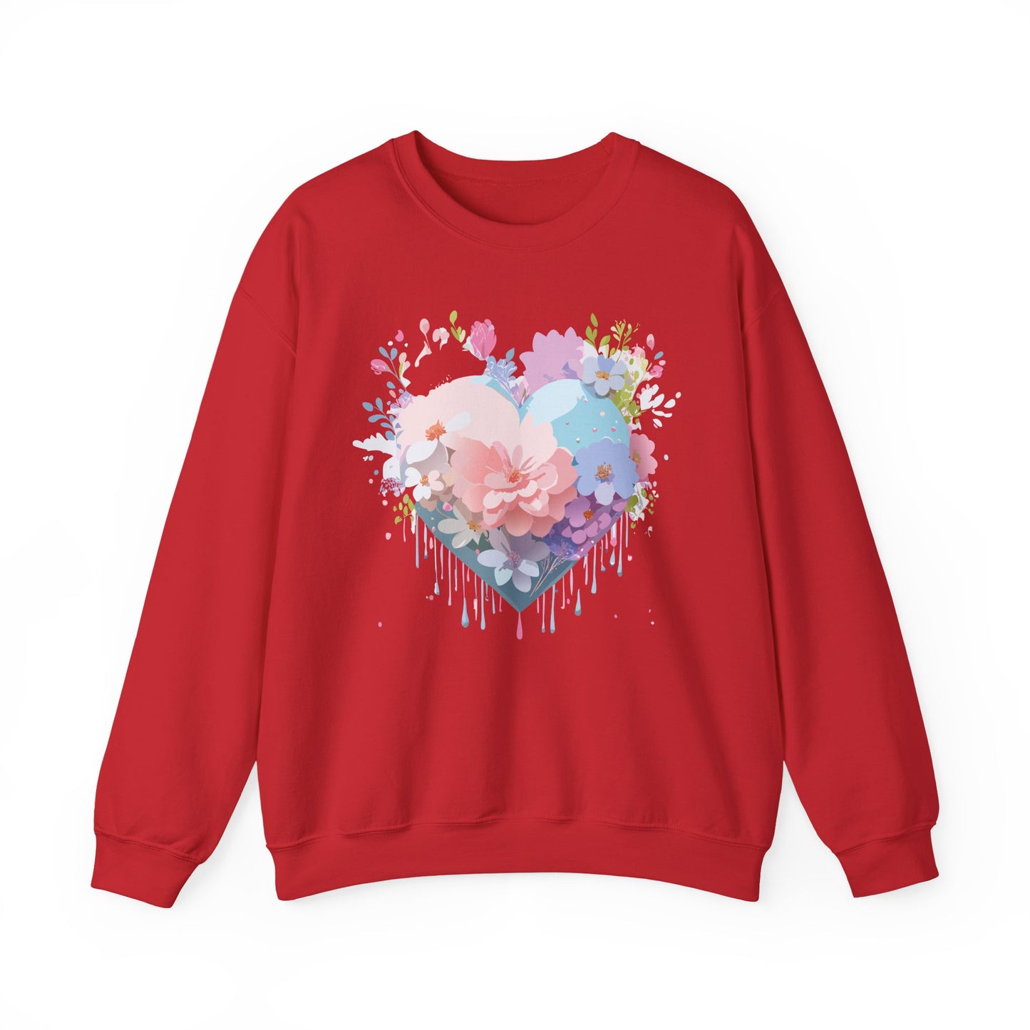 Floral Heart Sweatshirt, Floral Love Sweatshirt, Valentine's Day Sweatshirt, Heart Floral Sweatshirt